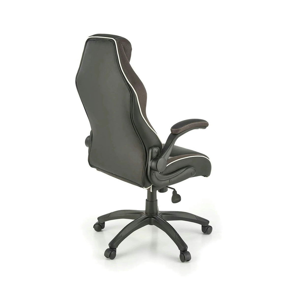 Scaun de birou HAMLET, negru/gri, piele ecologica, 65x70x117 cm