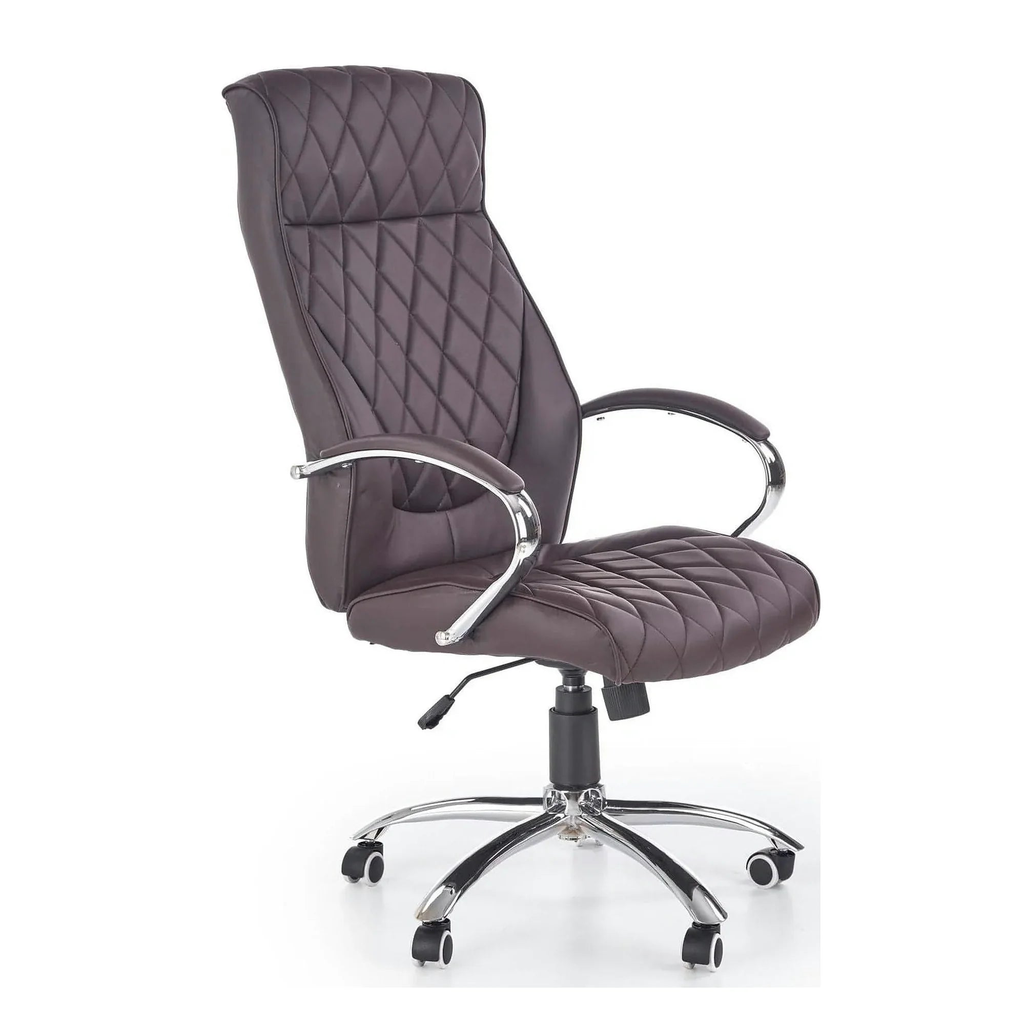 Scaun de birou HILTON, maro, piele ecologica, 60x72x118/126 cm