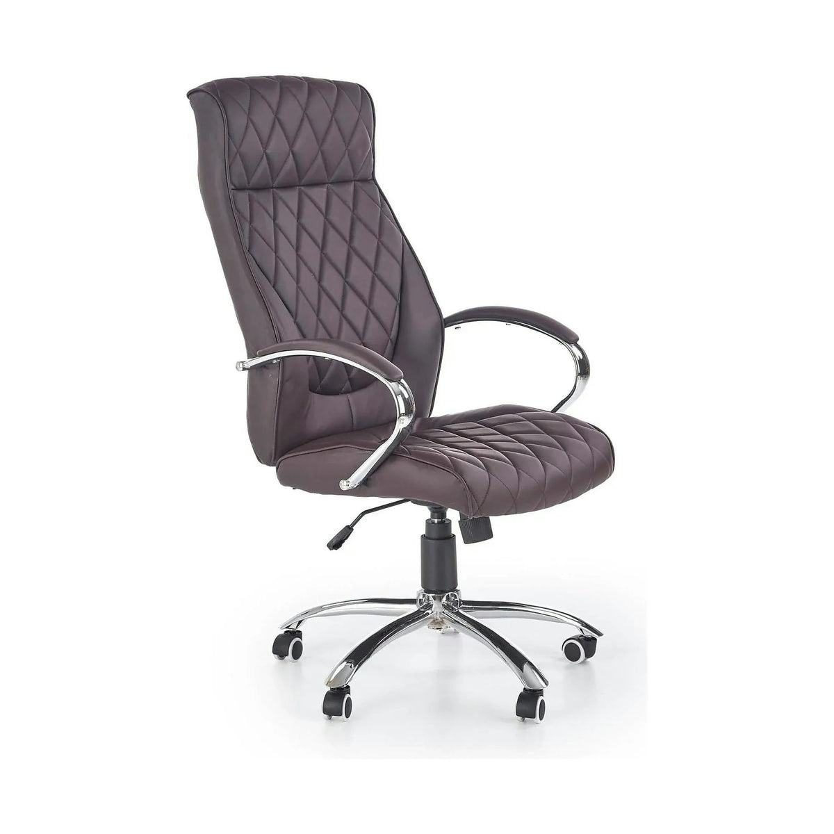 Scaun de birou HILTON, maro, piele ecologica, 60x72x118/126 cm