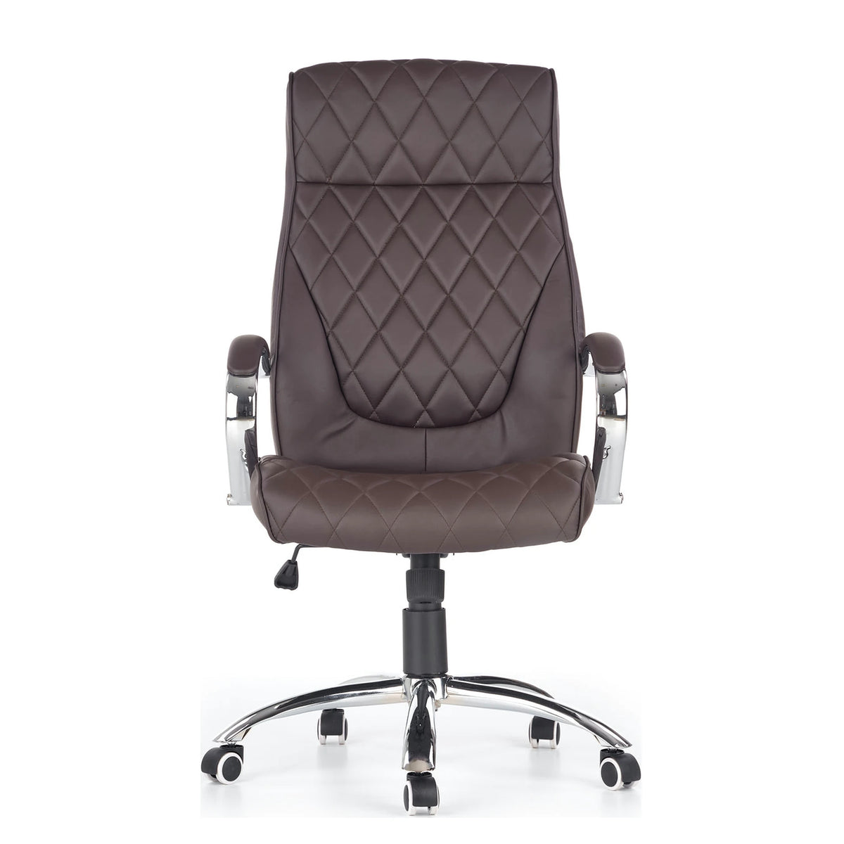 Scaun de birou HILTON, maro, piele ecologica, 60x72x118/126 cm