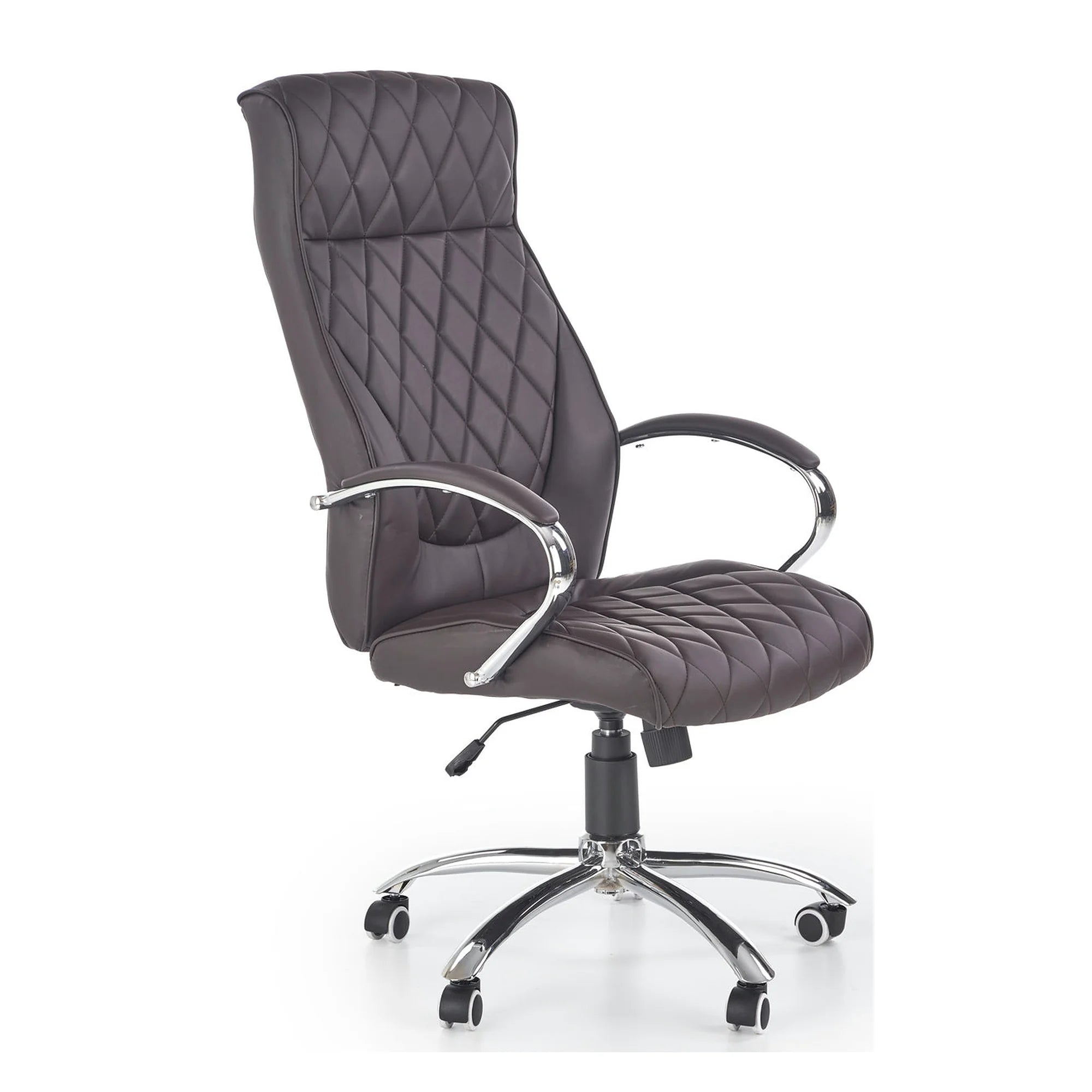 Scaun de birou HILTON, maro, piele ecologica, 60x72x118/126 cm