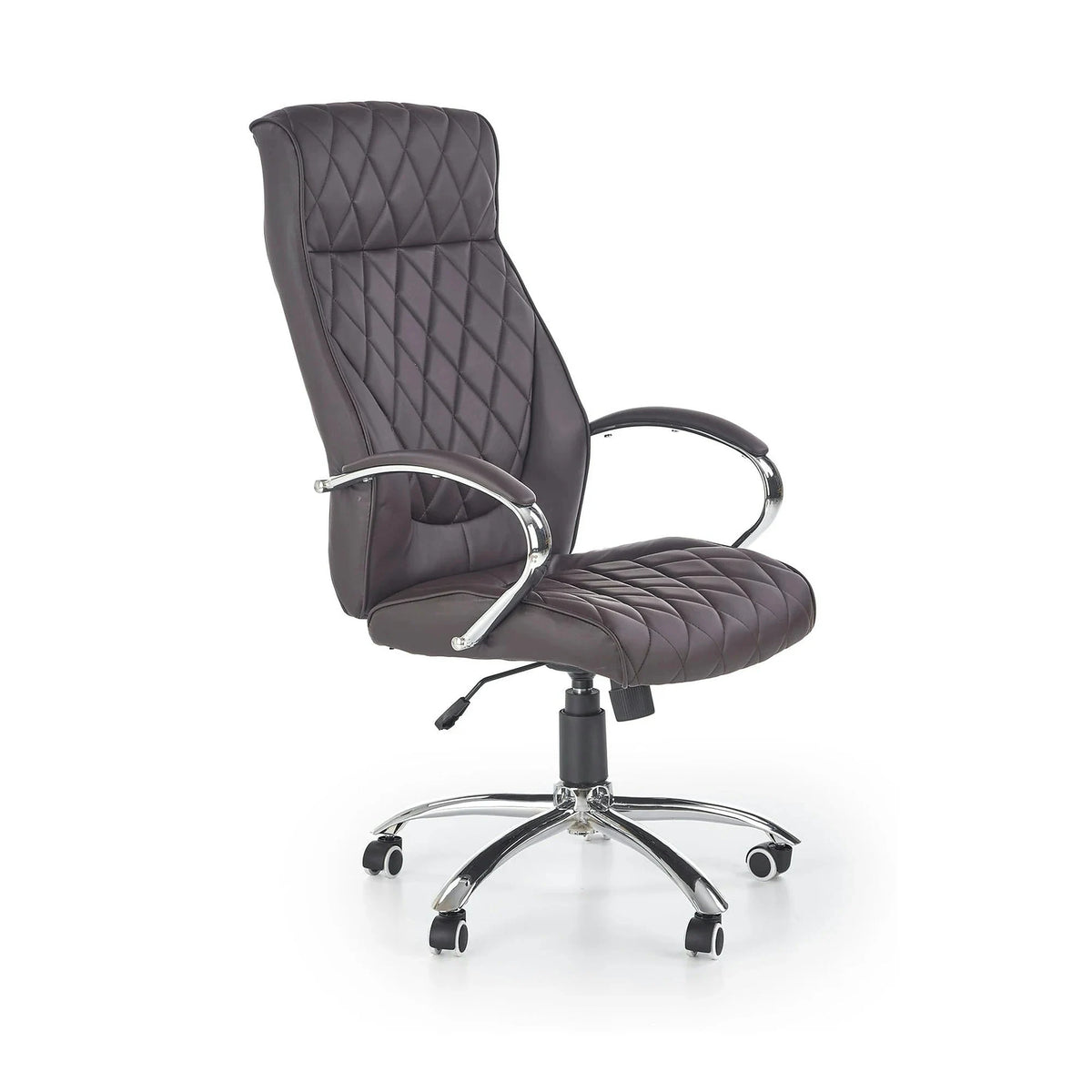 Scaun de birou HILTON, maro, piele ecologica, 60x72x118/126 cm