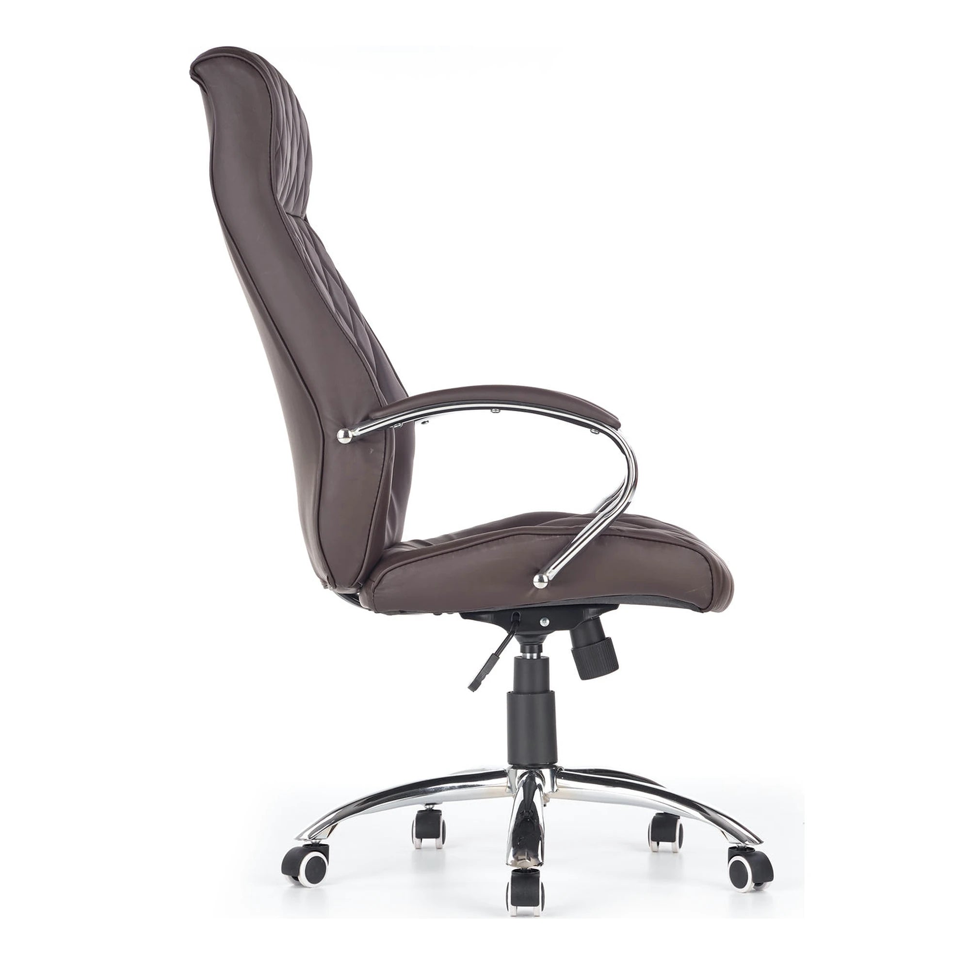 Scaun de birou HILTON, maro, piele ecologica, 60x72x118/126 cm