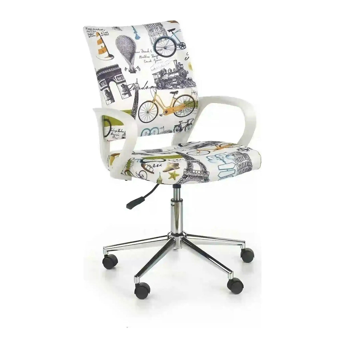 Scaun de birou IBIS PARIS, multicolor, stofa, 53x59x88/100 cm