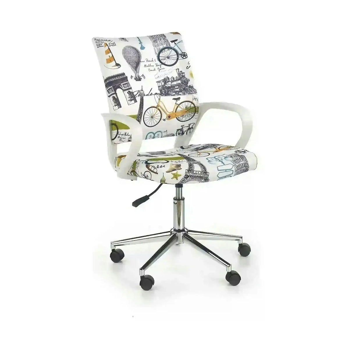 Scaun de birou IBIS PARIS, multicolor, stofa, 53x59x88/100 cm