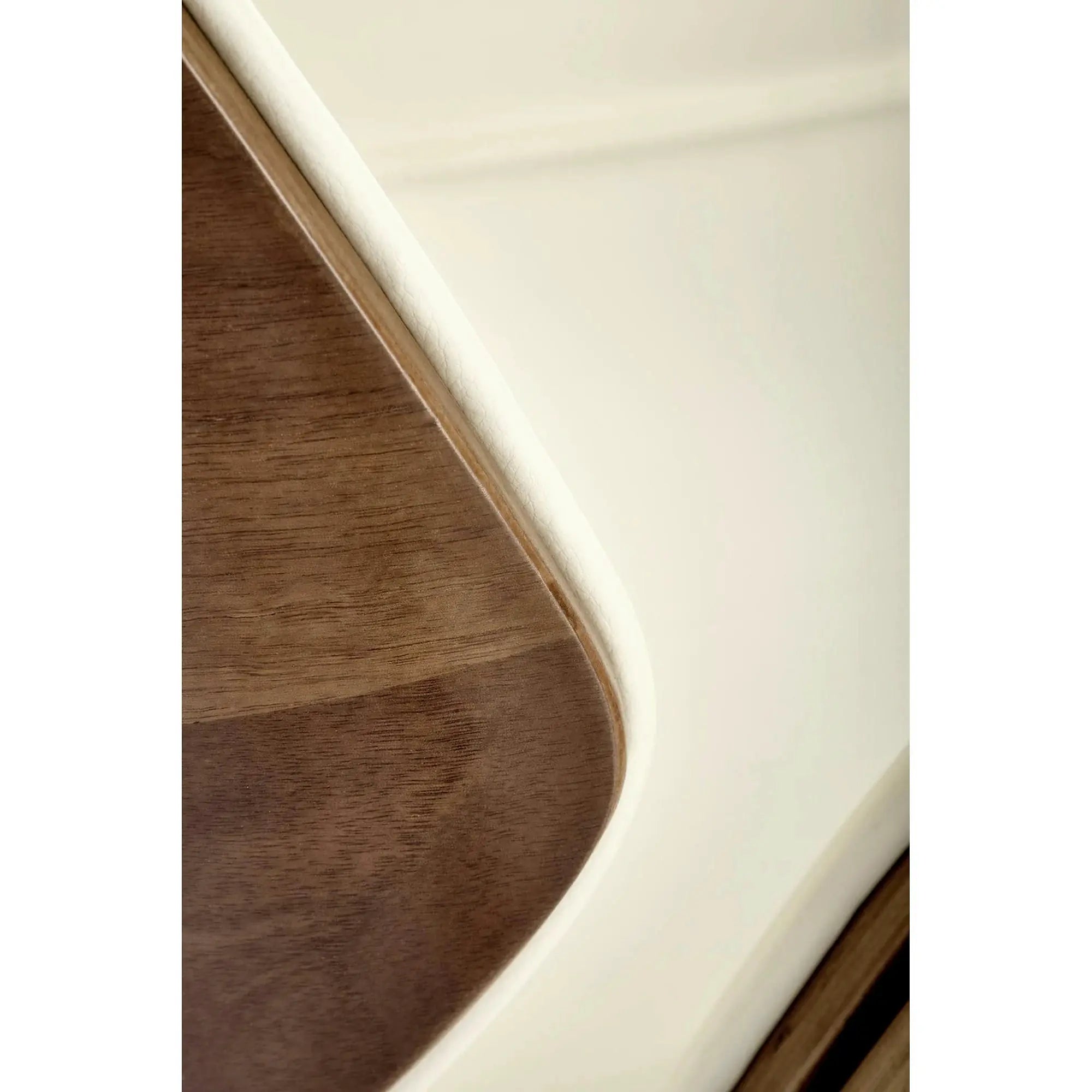 Scaun de birou IGNAZIO, crem/nuc, placaj indoit/piele ecologica, 62x70x119 cm