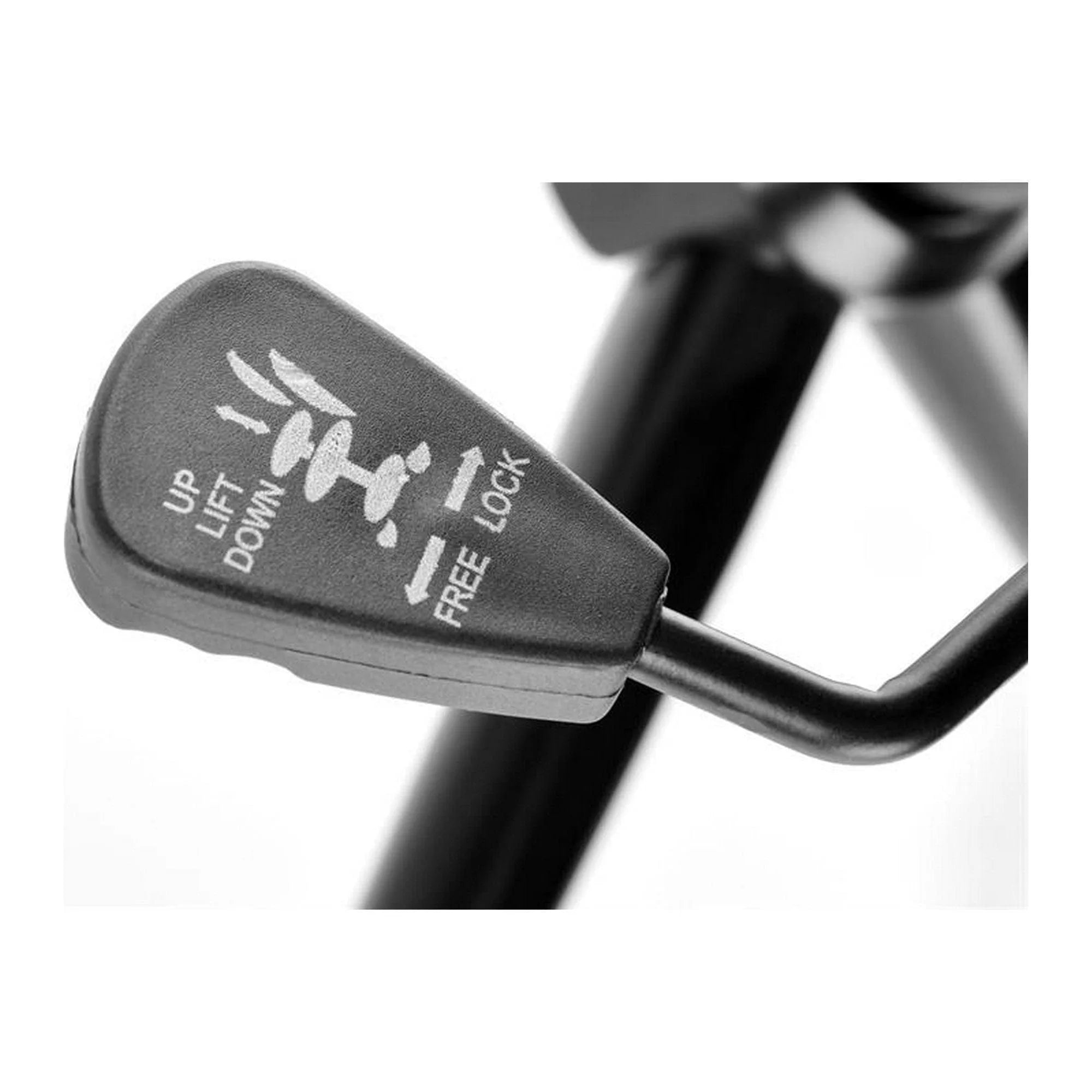 Scaun de birou IGNAZIO, negru/nuc, piele ecologica/placaj indoit/metal, 62x70x119/129 cm