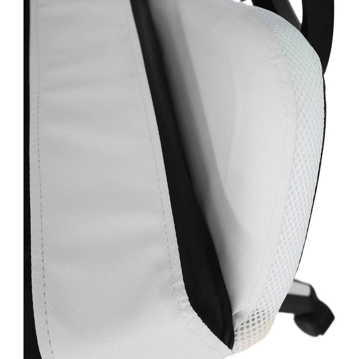 Scaun de birou JOVELA, negru/alb, piele ecologica, 65x65x114/124 cm