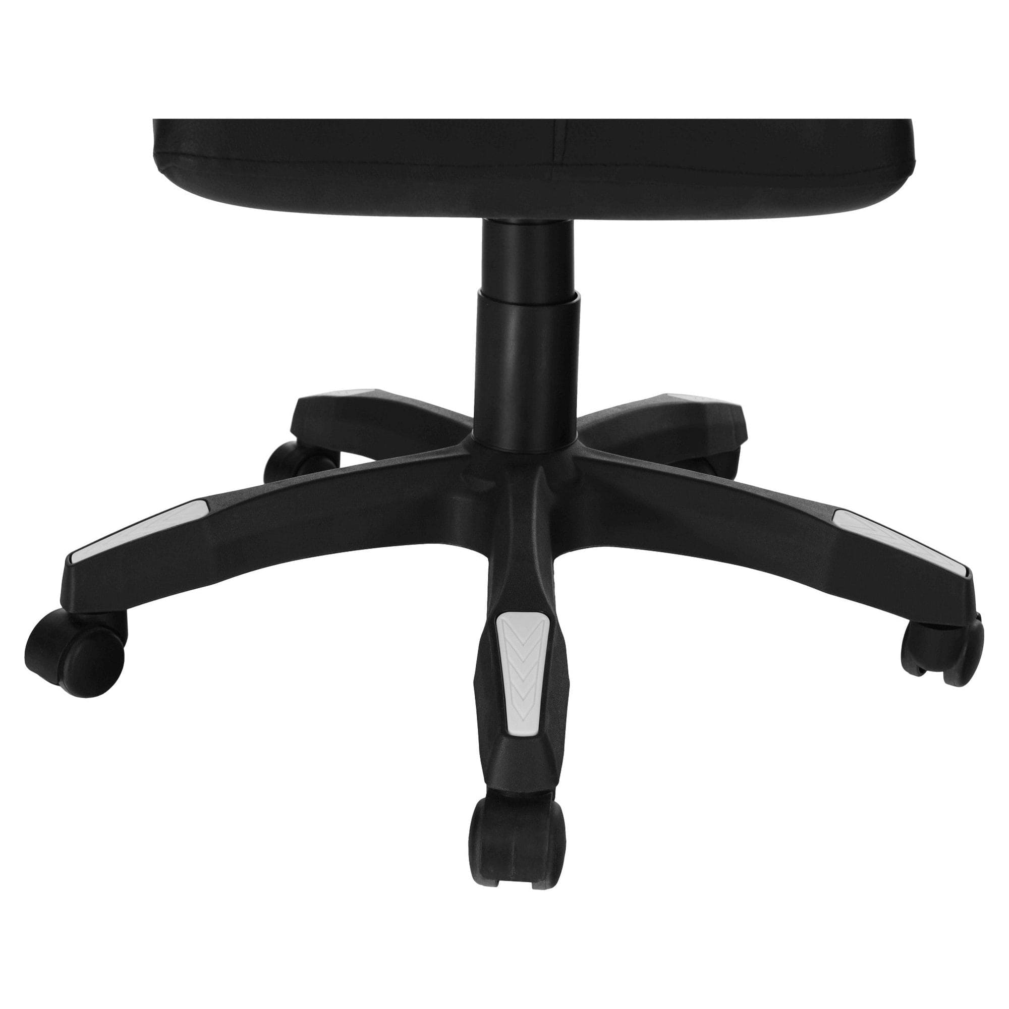 Scaun de birou JOVELA, negru/alb, piele ecologica, 65x65x114/124 cm