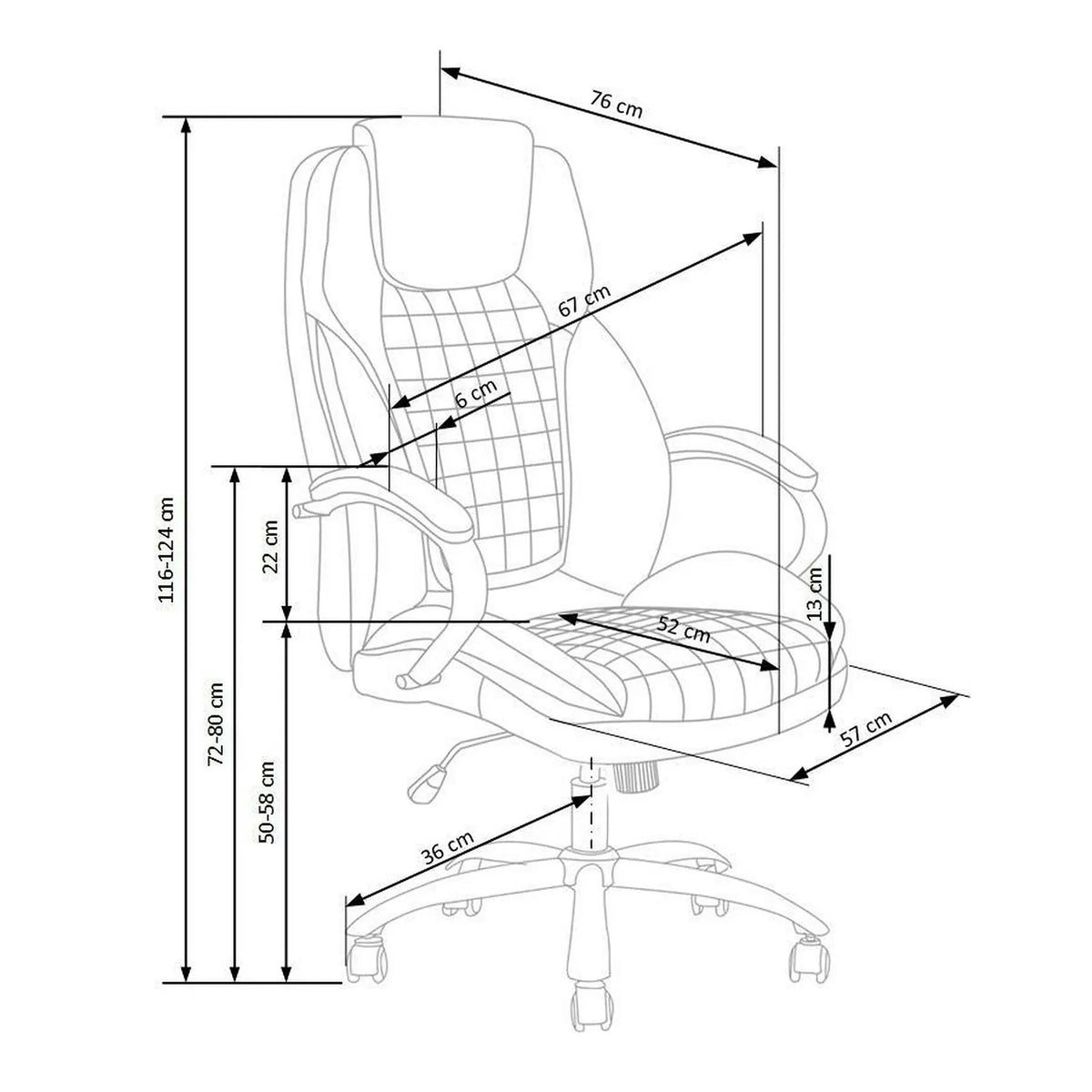 Scaun de birou KING 2, gri, stofa catifelata, mecanism TILT, 67x76x116/124 cm