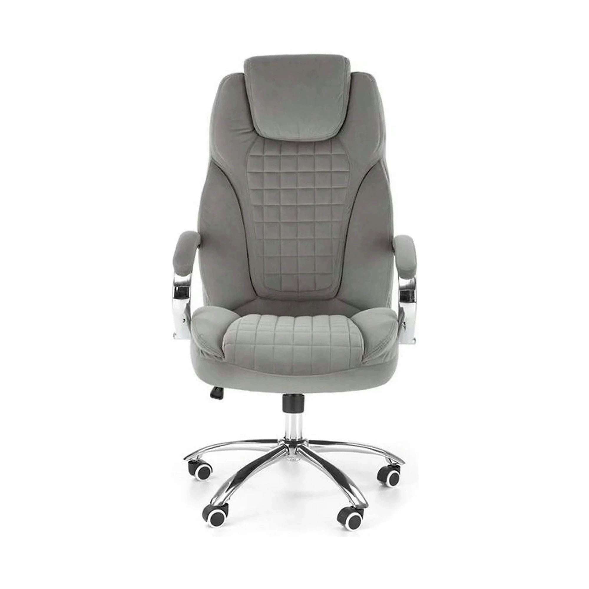 Scaun de birou KING 2, gri, stofa catifelata, mecanism TILT, 67x76x116/124 cm
