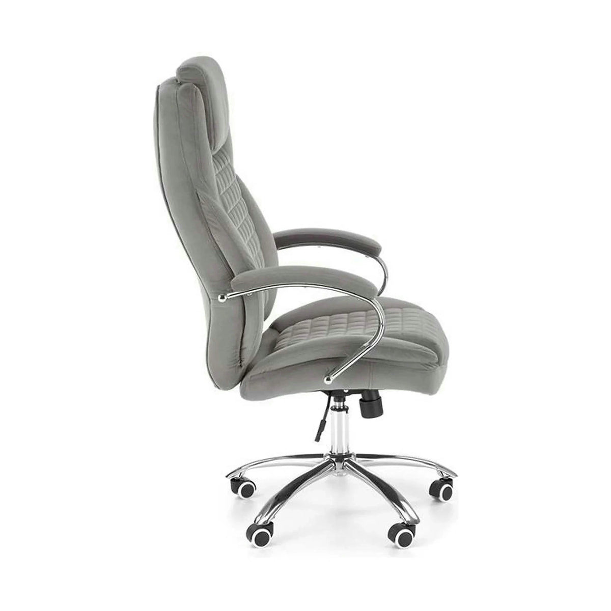 Scaun de birou KING 2, gri, stofa catifelata, mecanism TILT, 67x76x116/124 cm