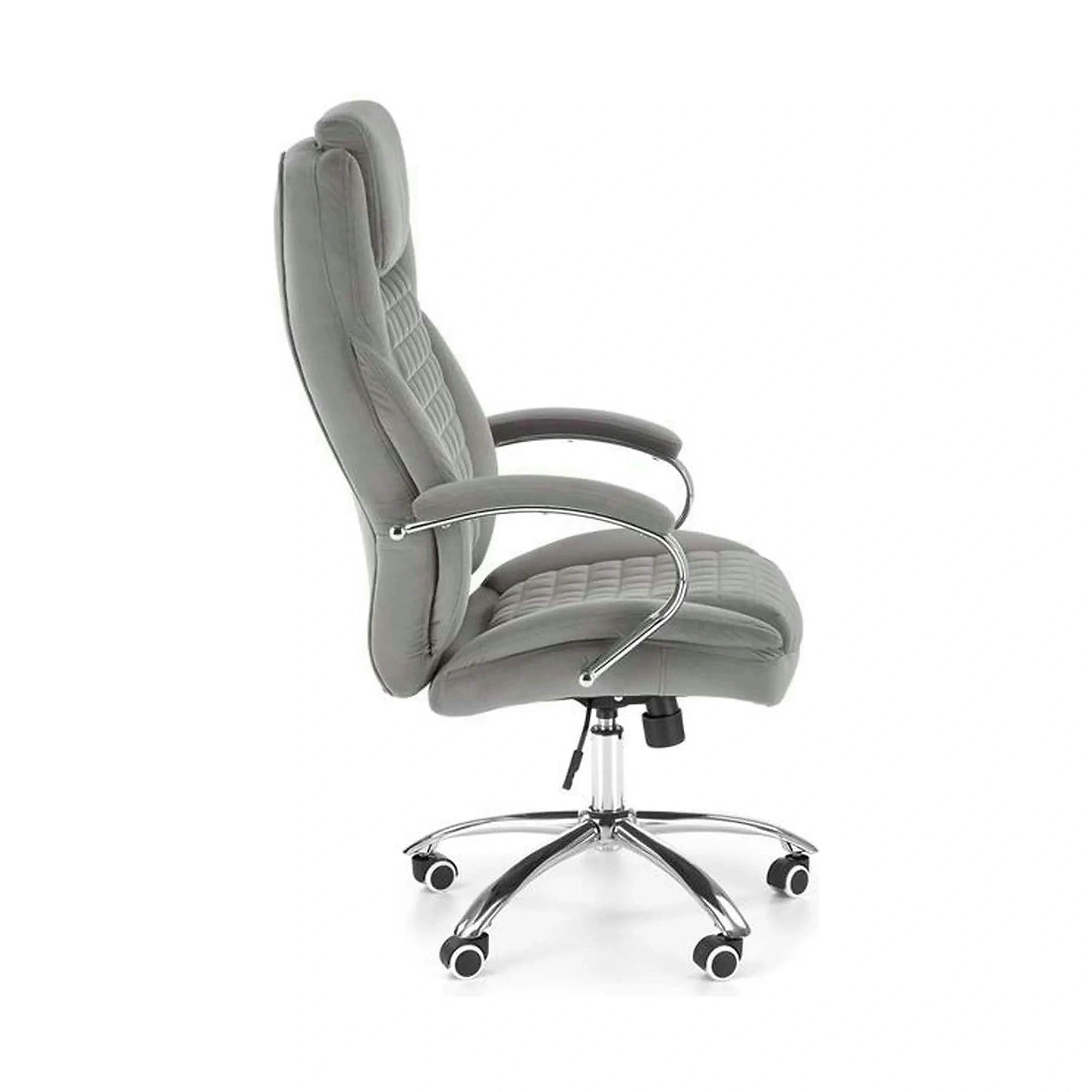 Scaun de birou KING 2, gri, stofa catifelata, mecanism TILT, 67x76x116/124 cm