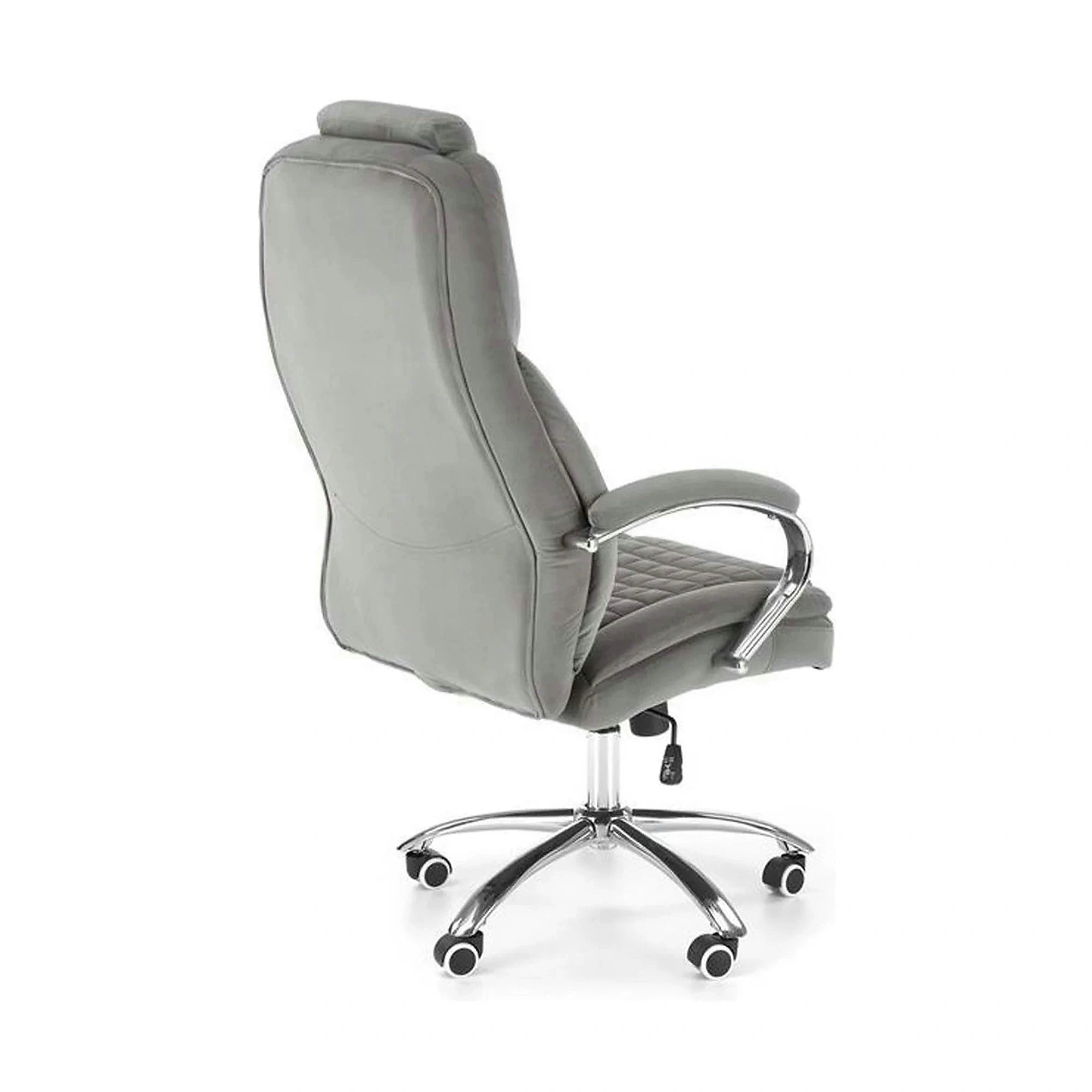 Scaun de birou KING 2, gri, stofa catifelata, mecanism TILT, 67x76x116/124 cm