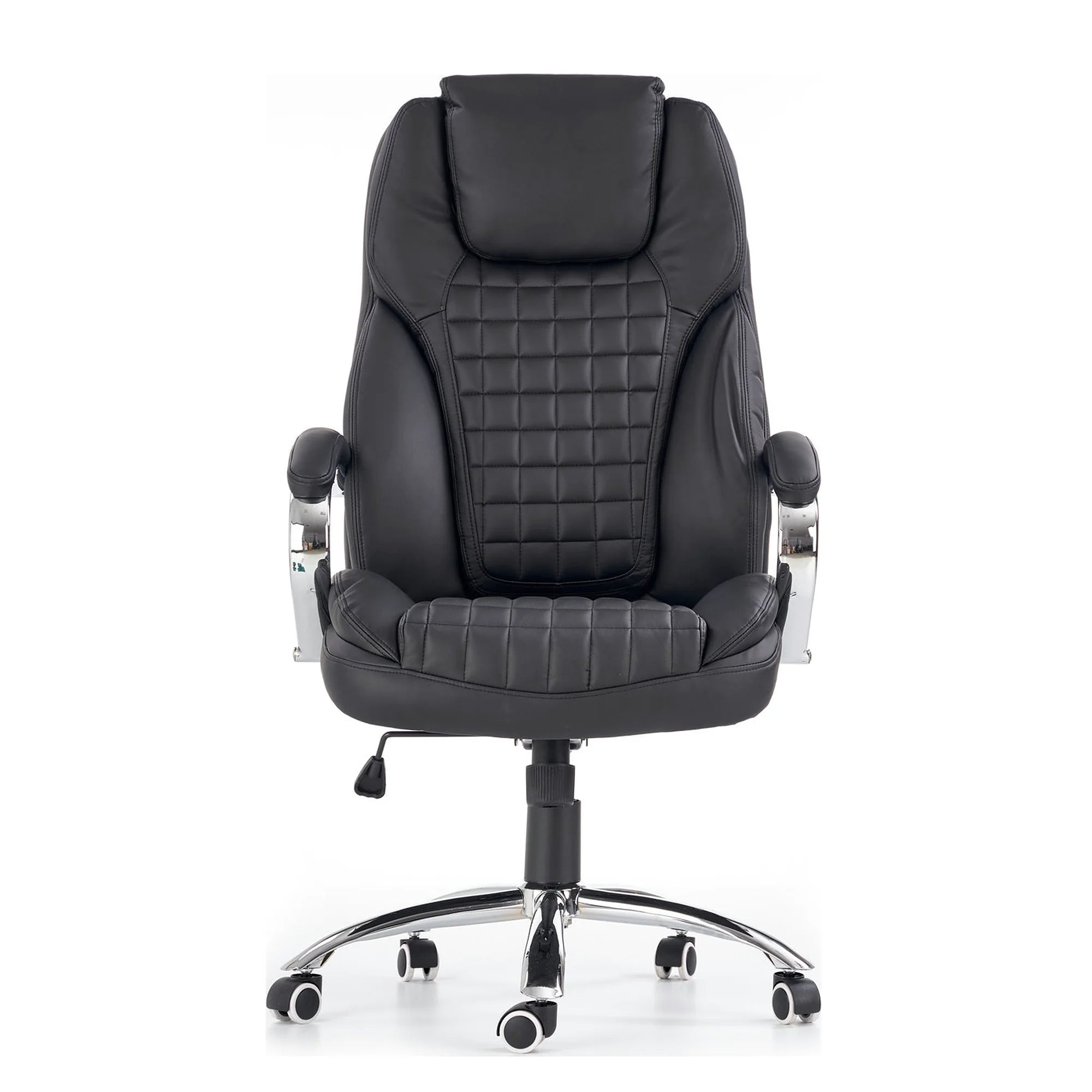 Scaun de birou KING, negru, piele ecologica, 67x76x116/124 cm