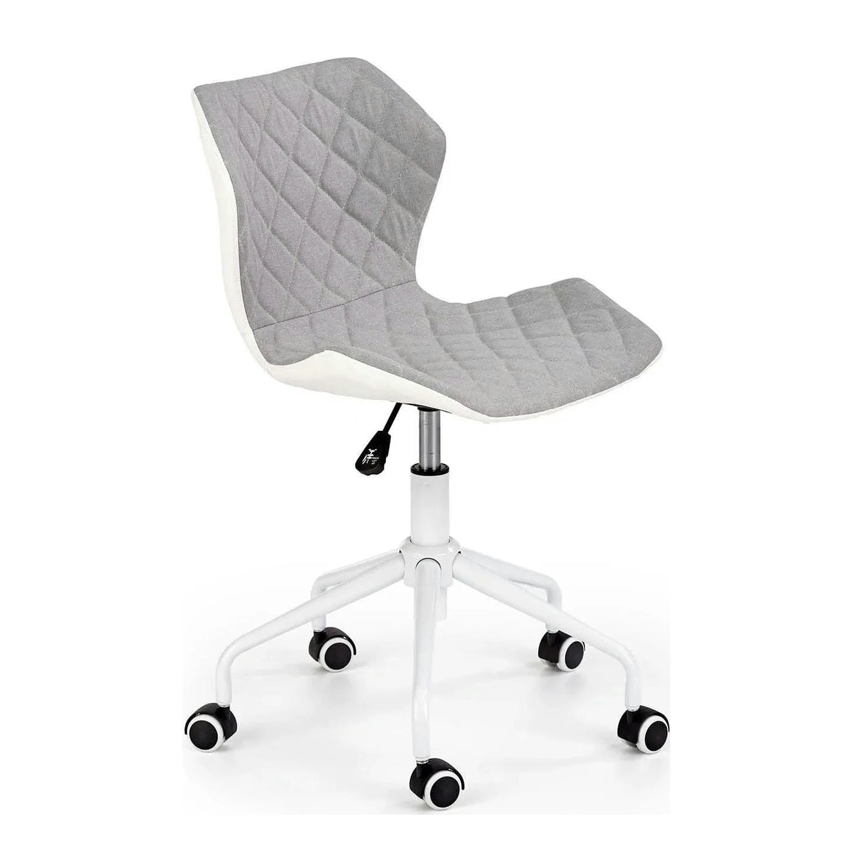 Scaun de birou MATRIX 3, alb/gri, piele ecologica/stofa, 48x57x79/88 cm