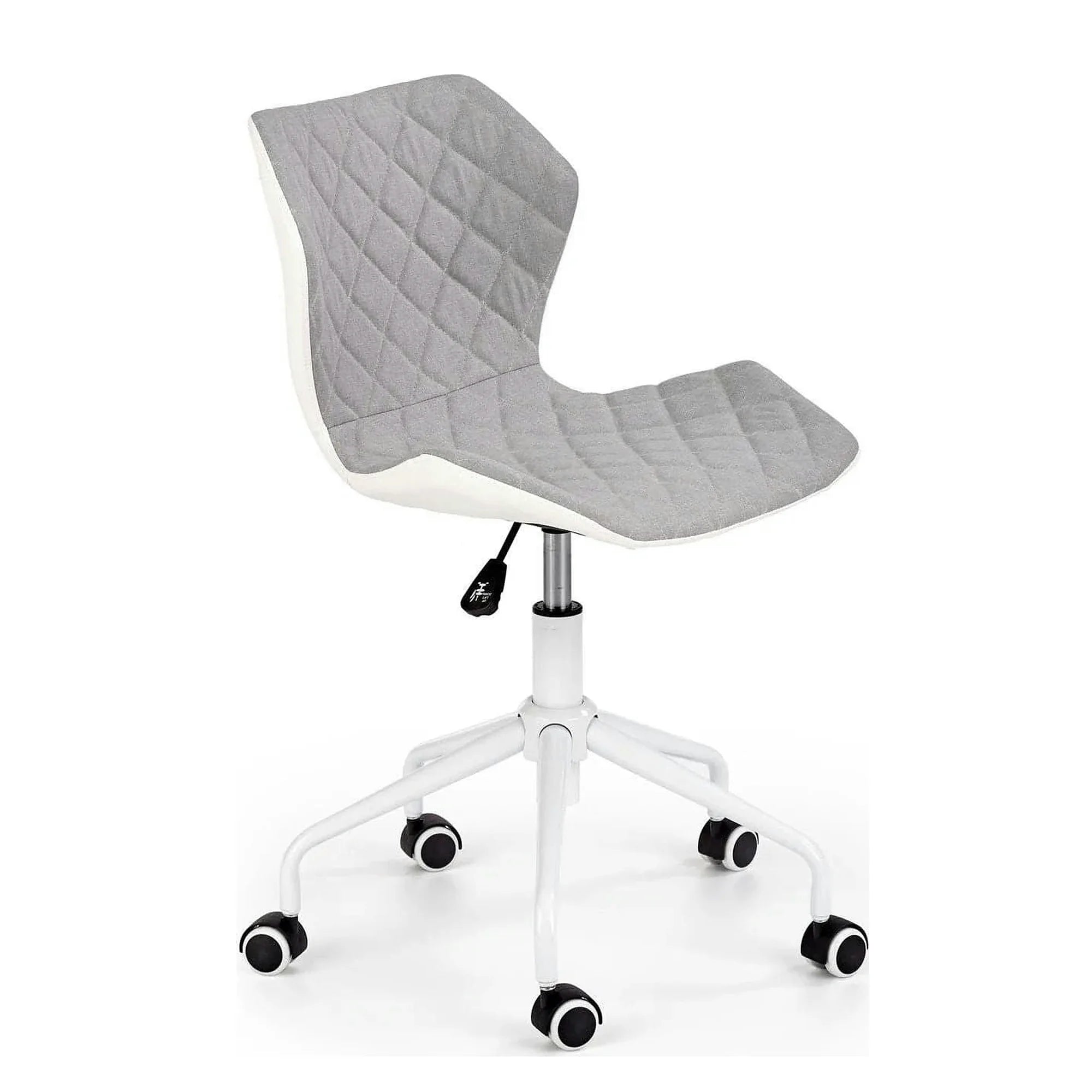 Scaun de birou MATRIX 3, alb/gri, piele ecologica/stofa, 48x57x79/88 cm