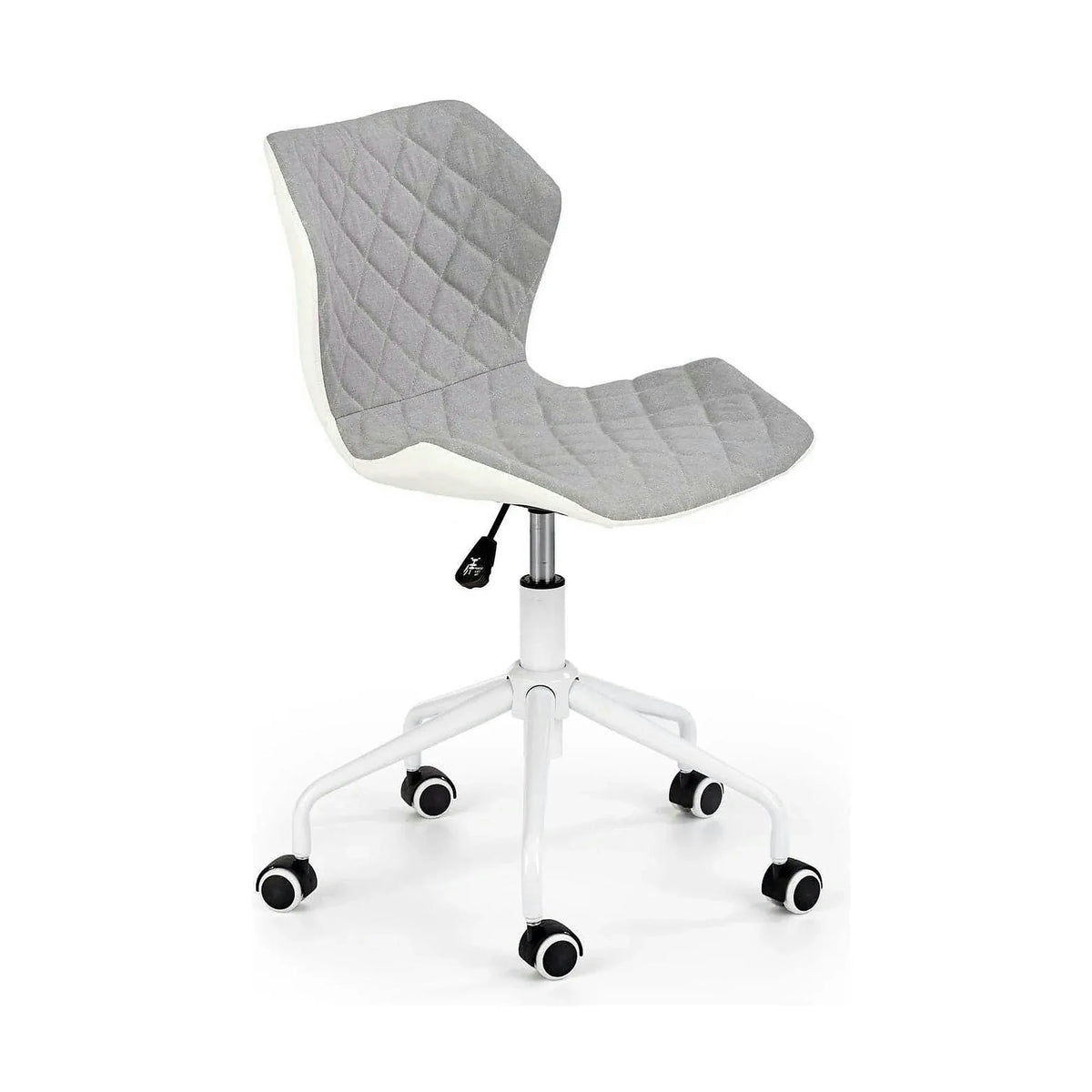 Scaun de birou MATRIX 3, alb/gri, piele ecologica/stofa, 48x57x79/88 cm