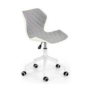 Scaun de birou MATRIX 3, alb/gri, piele ecologica/stofa, 48x57x79/88 cm