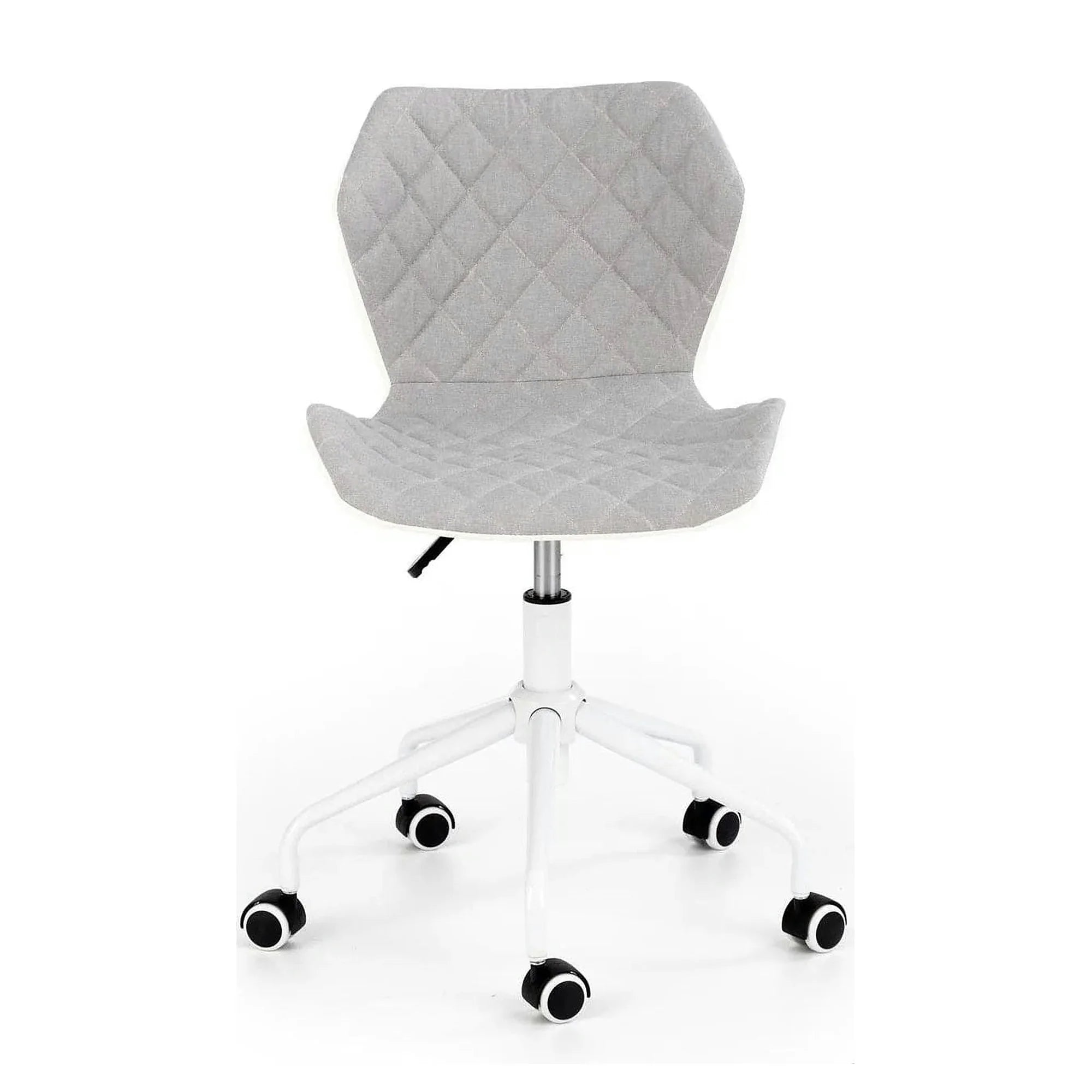 Scaun de birou MATRIX 3, alb/gri, piele ecologica/stofa, 48x57x79/88 cm