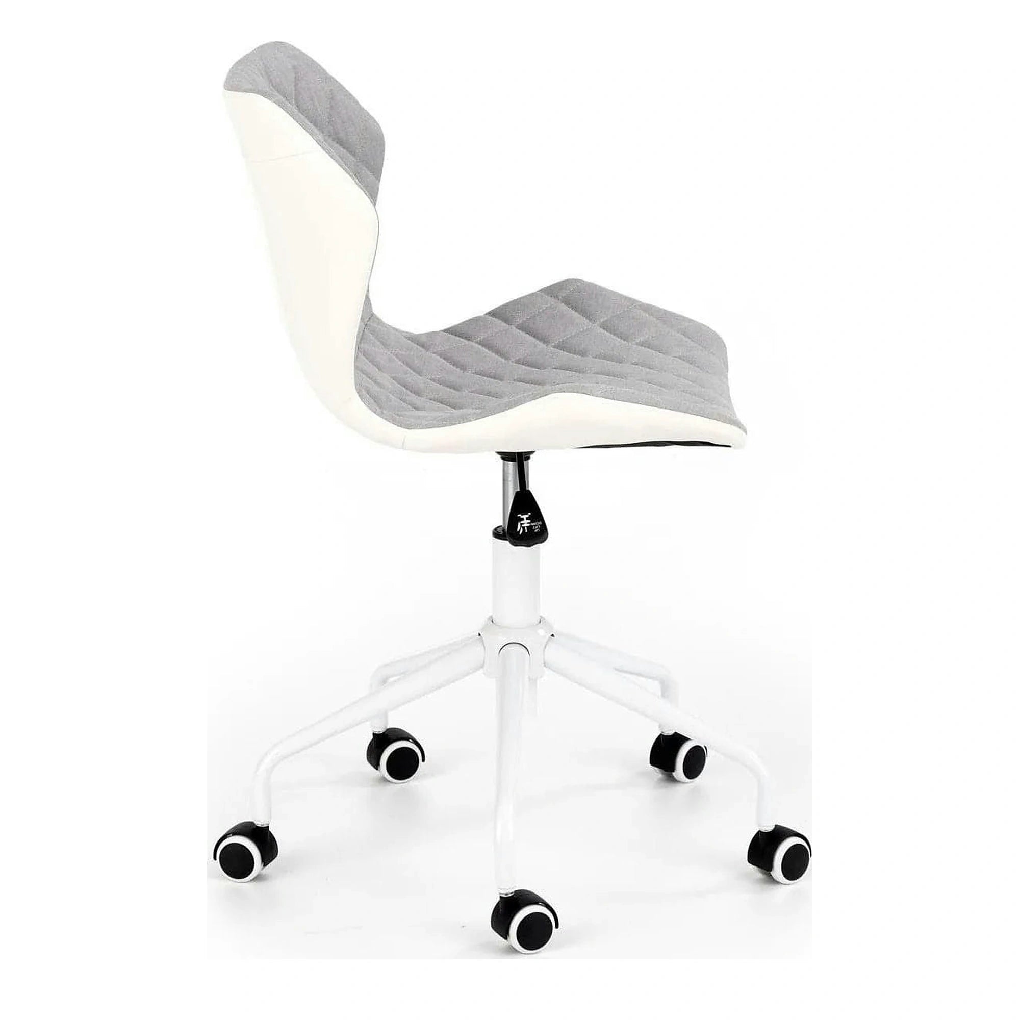 Scaun de birou MATRIX 3, alb/gri, piele ecologica/stofa, 48x57x79/88 cm