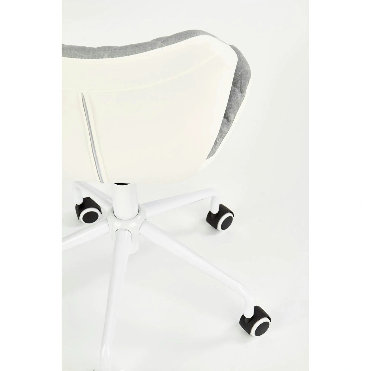 Scaun de birou MATRIX 3, alb/gri, piele ecologica/stofa, 48x57x79/88 cm