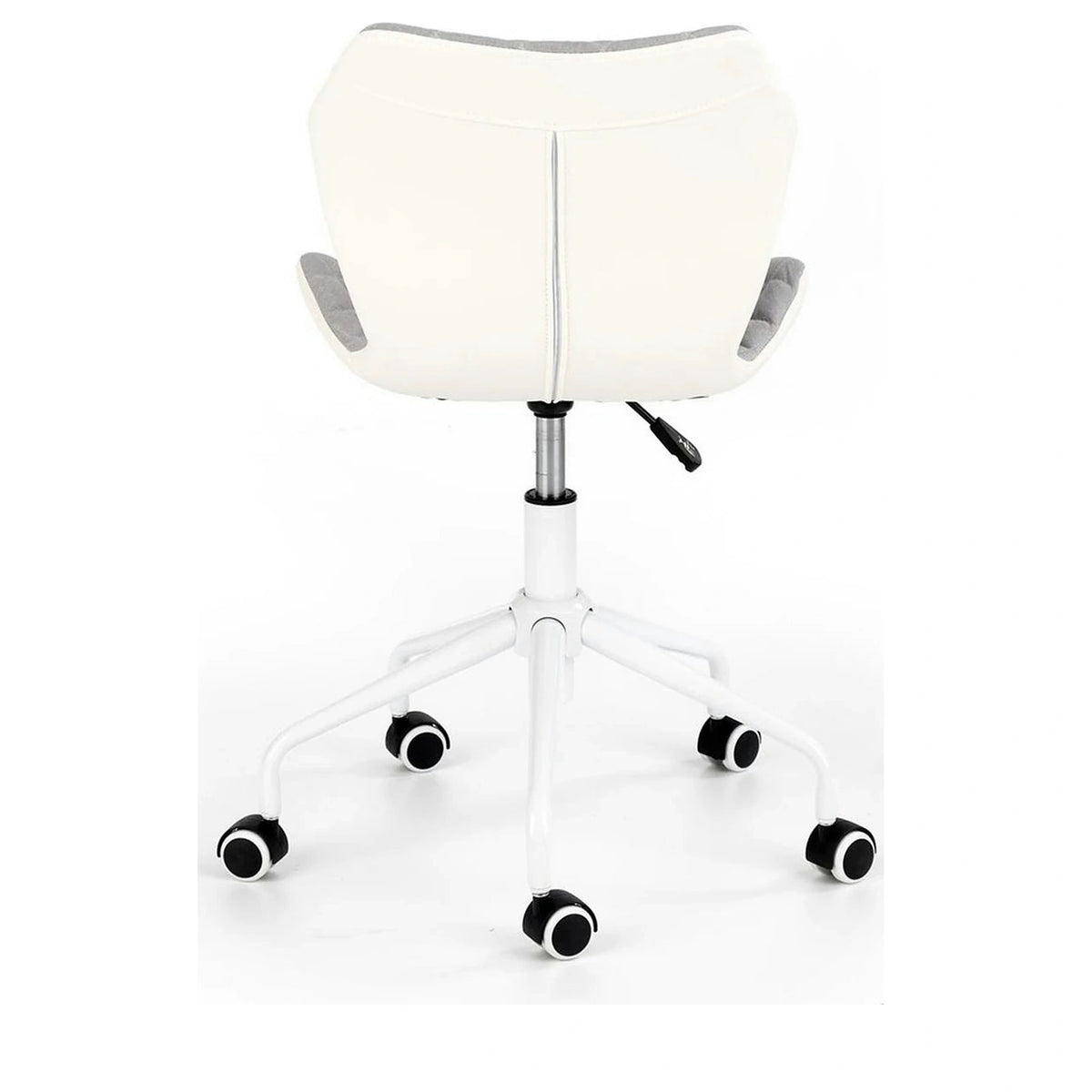 Scaun de birou MATRIX 3, alb/gri, piele ecologica/stofa, 48x57x79/88 cm