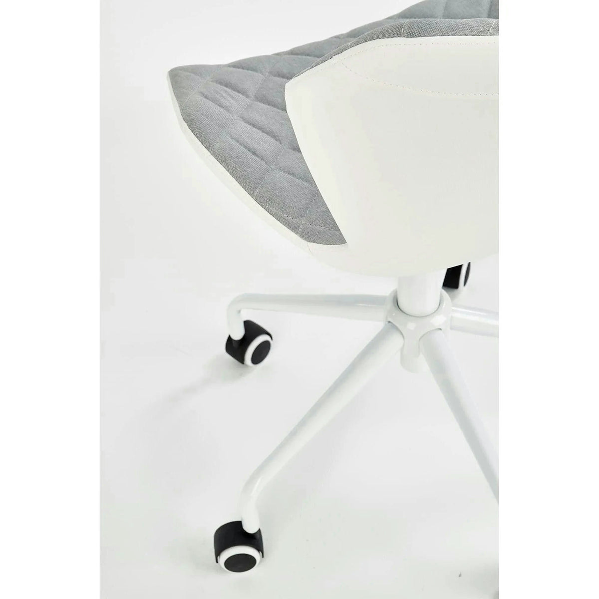 Scaun de birou MATRIX 3, alb/gri, piele ecologica/stofa, 48x57x79/88 cm