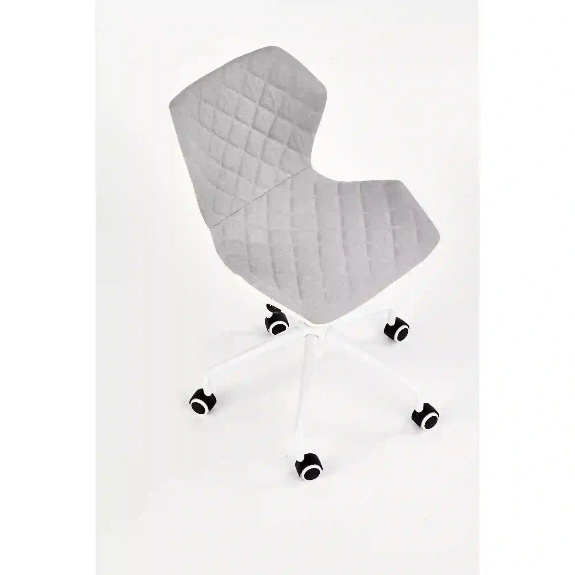 Scaun de birou MATRIX 3, alb/gri, piele ecologica/stofa, 48x57x79/88 cm