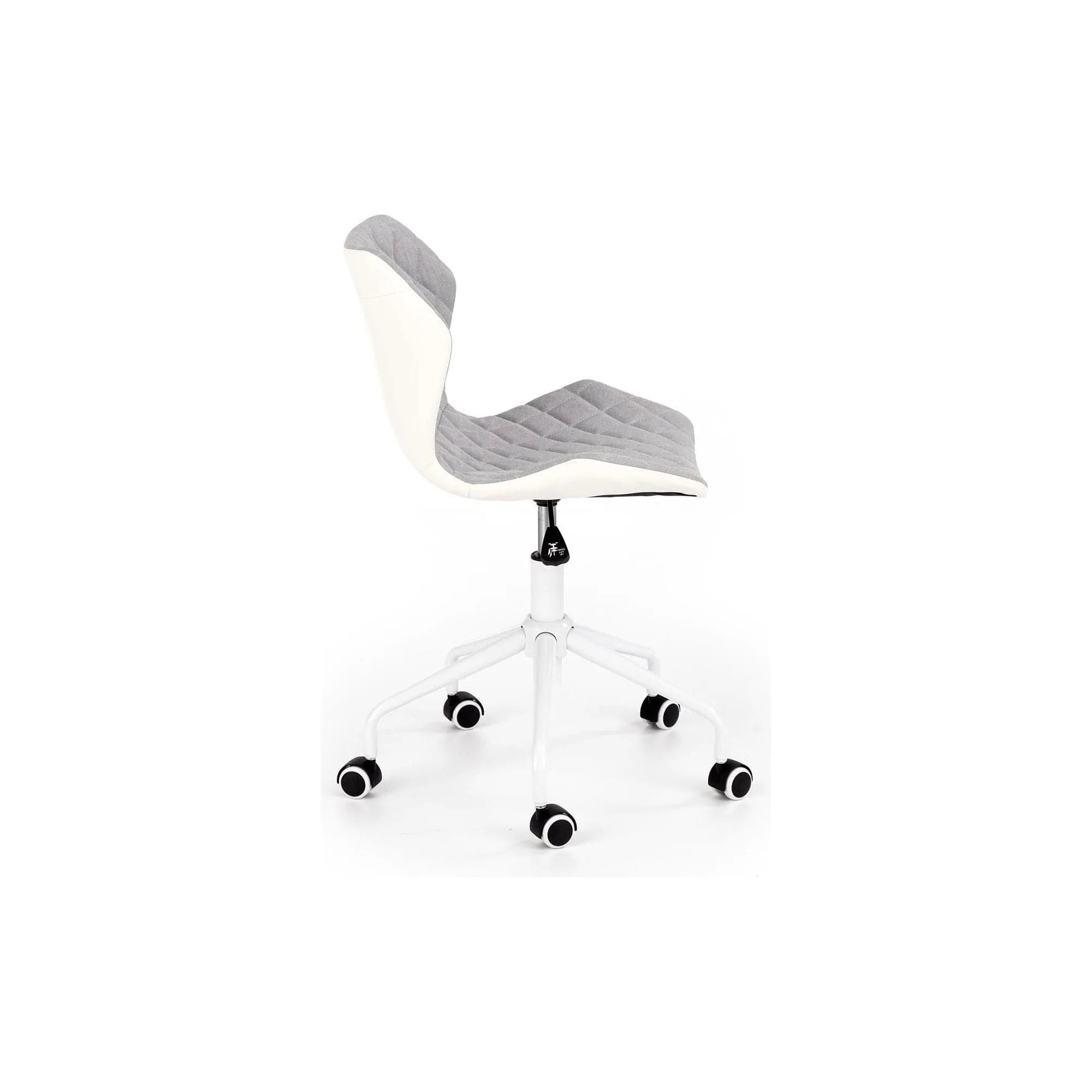 Scaun de birou MATRIX 3, alb/gri, piele ecologica/stofa, 48x57x79/88 cm