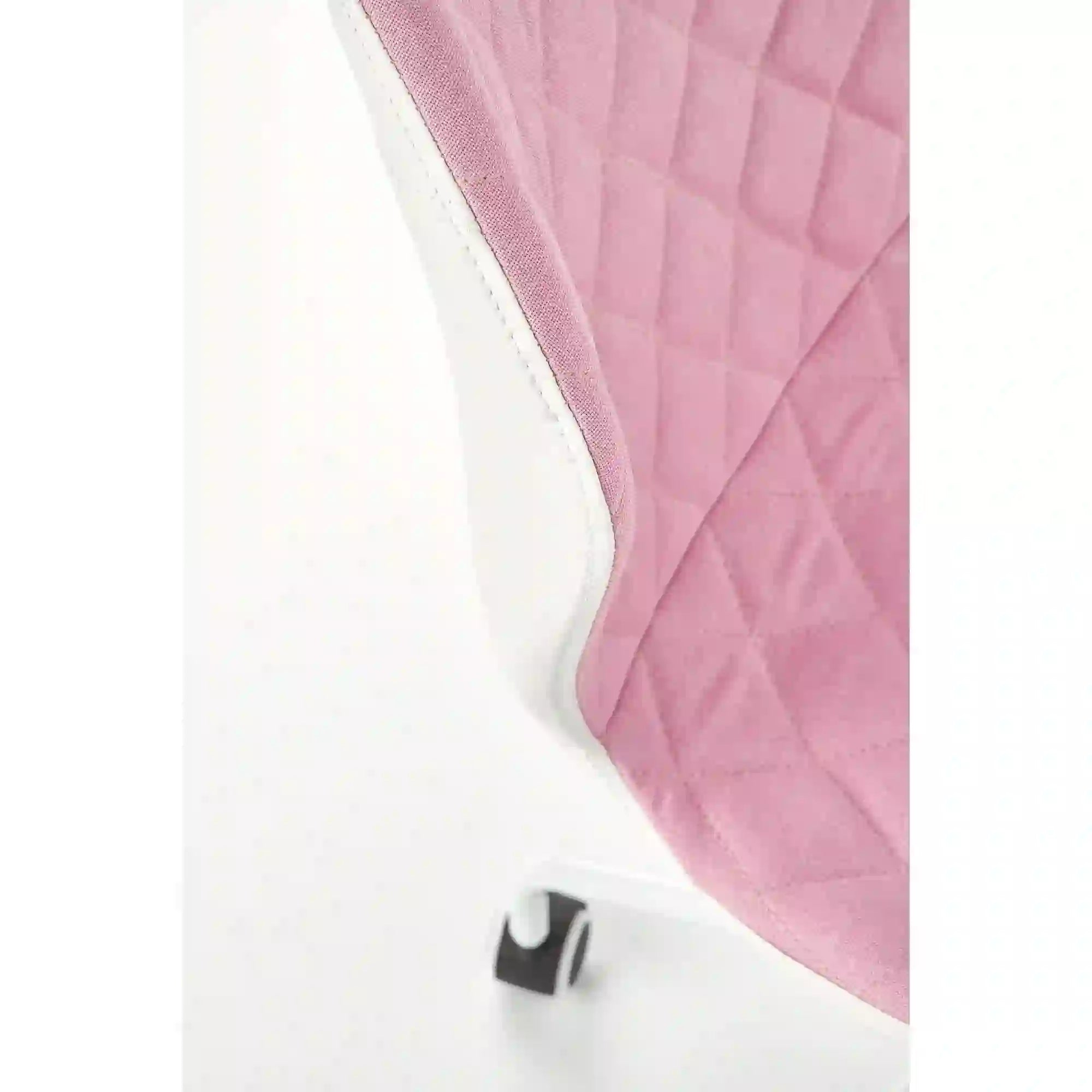 Scaun de birou MATRIX 3, alb/roz, piele ecologica/stofa, 48x57x79/88 cm
