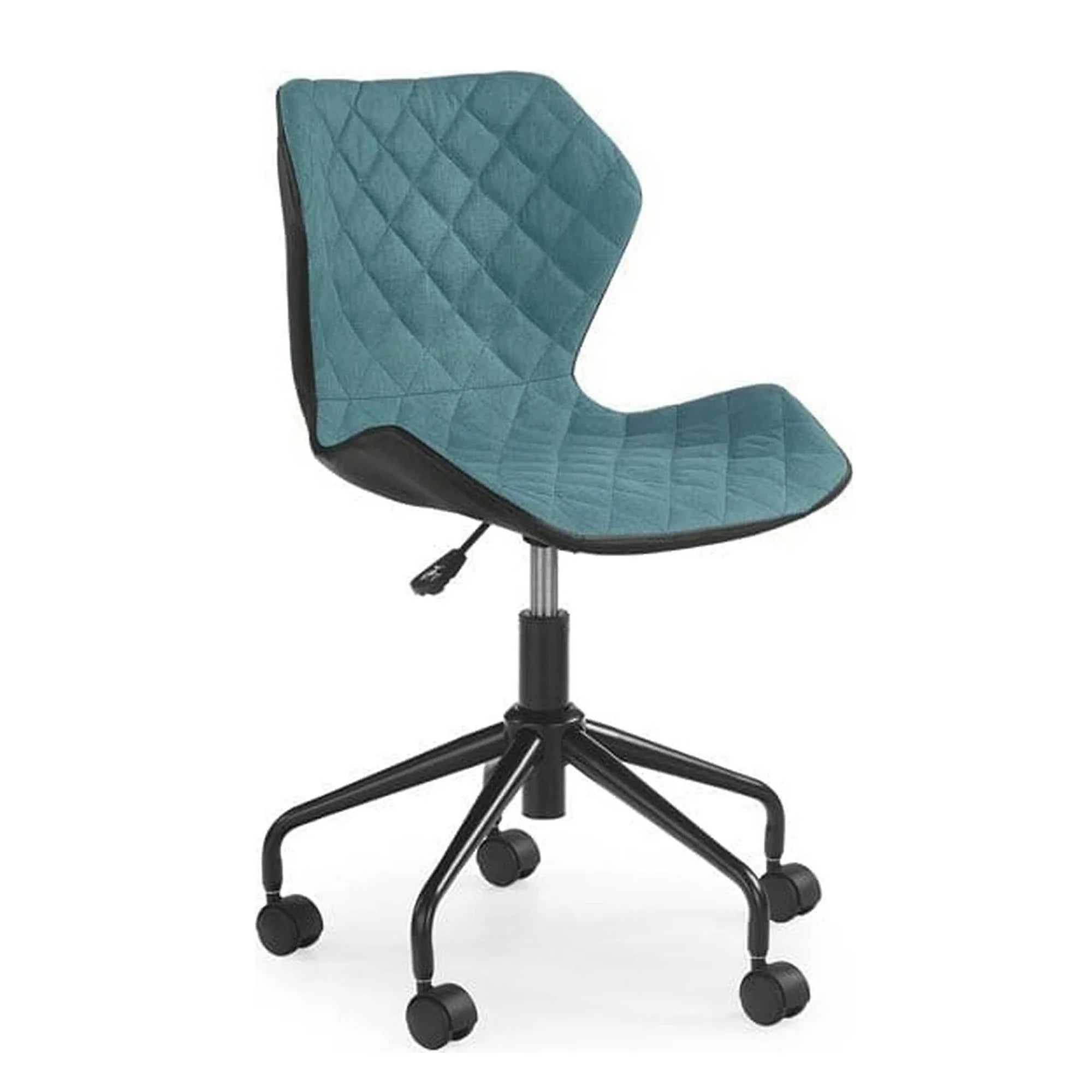 Scaun de birou MATRIX, turcoaz/negru, piele ecologica, 48x53x78/88 cm