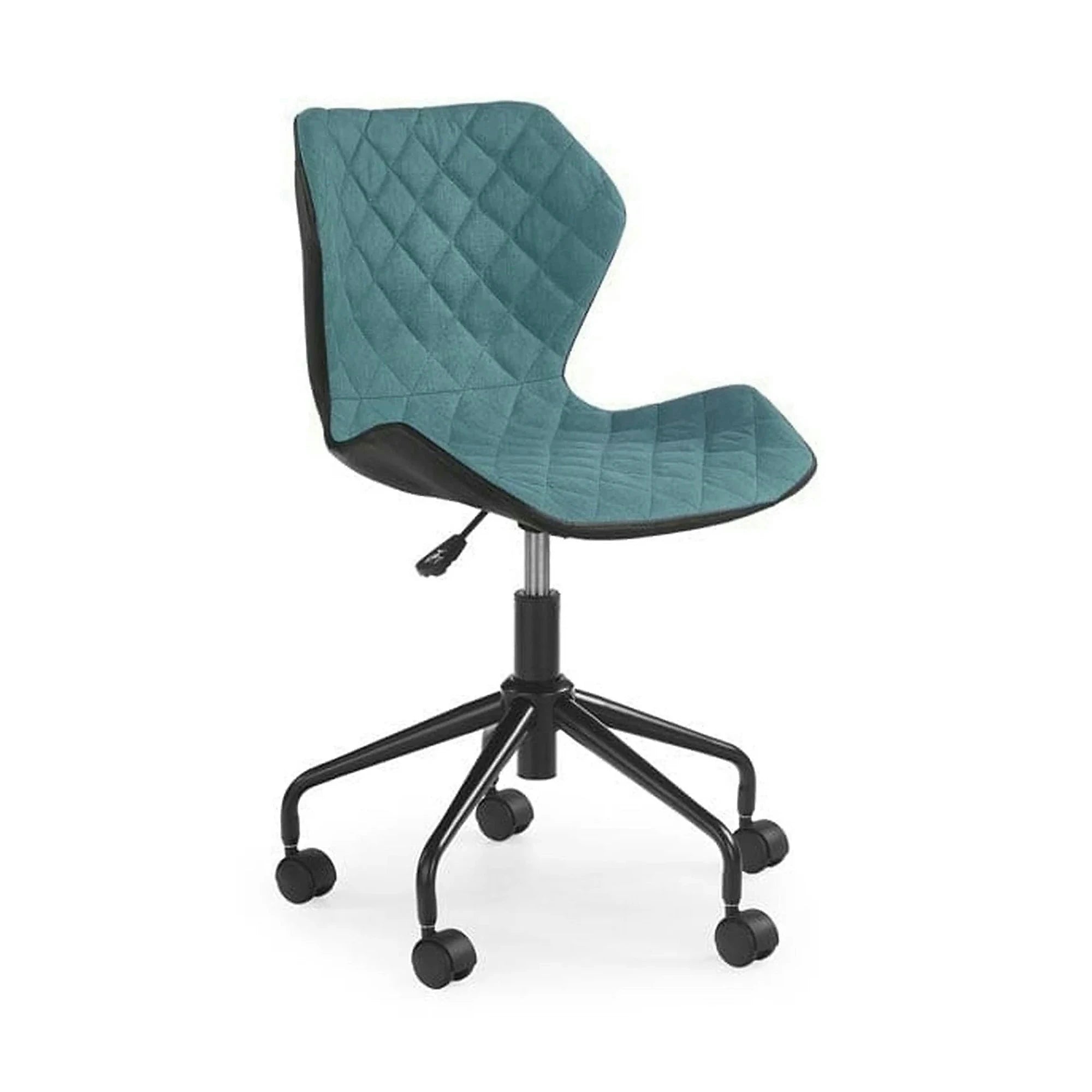 Scaun de birou MATRIX, turcoaz/negru, piele ecologica, 48x53x78/88 cm