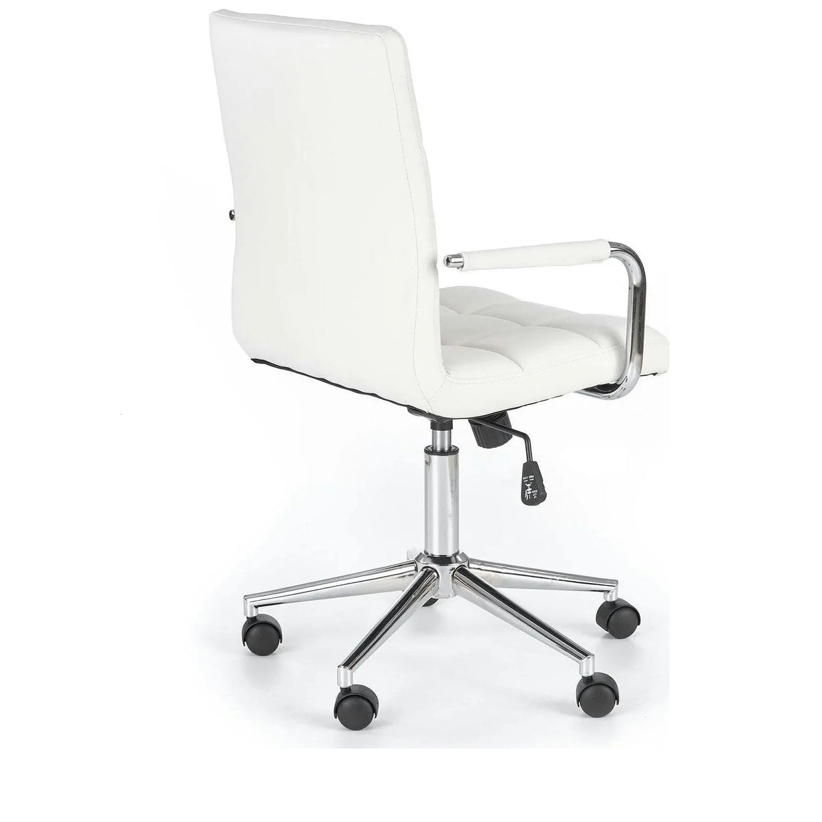 Scaun de birou pentru copii GONZO 2, alb, piele ecologica, 53x60x98/110 cm
