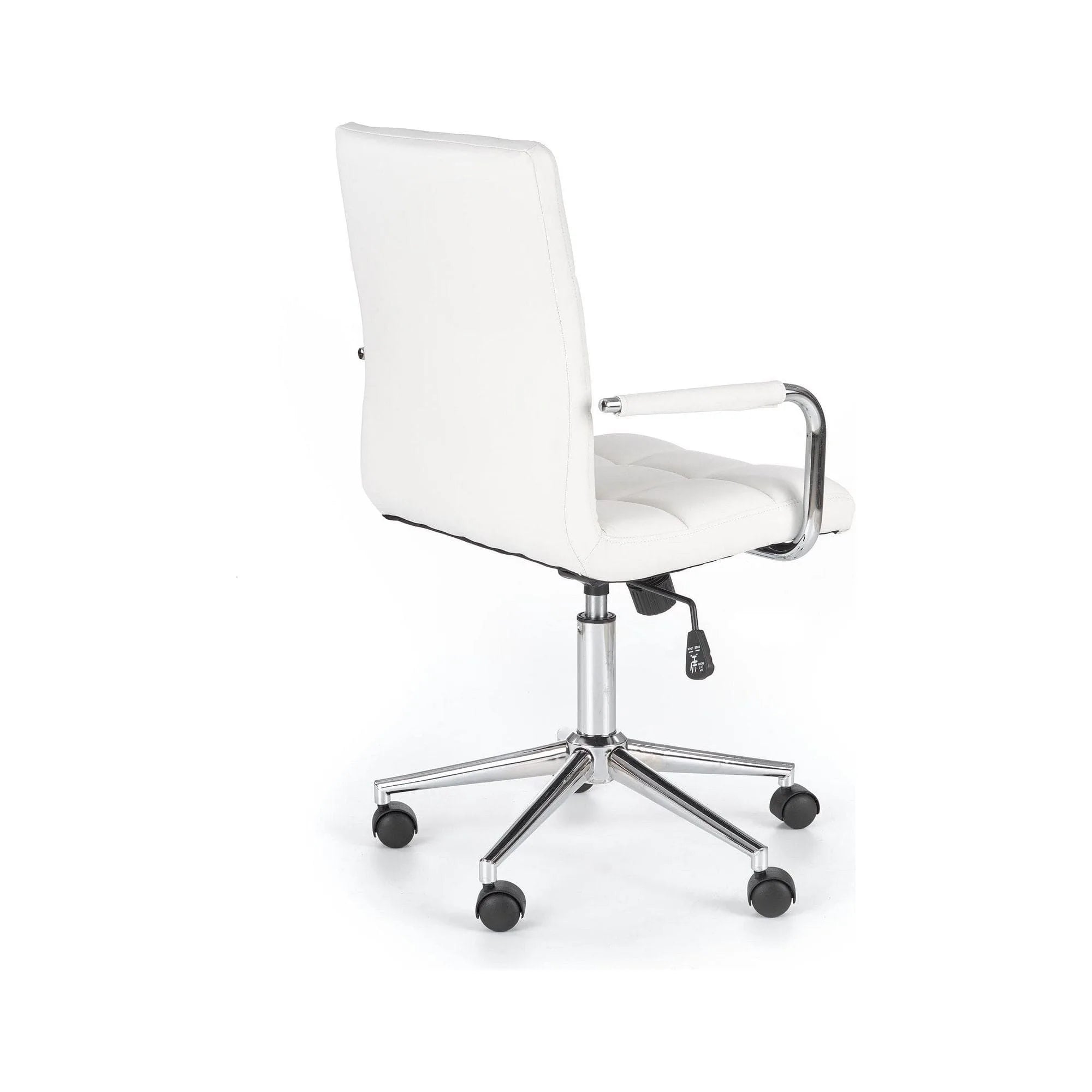 Scaun de birou pentru copii GONZO 2, alb, piele ecologica, 53x60x98/110 cm