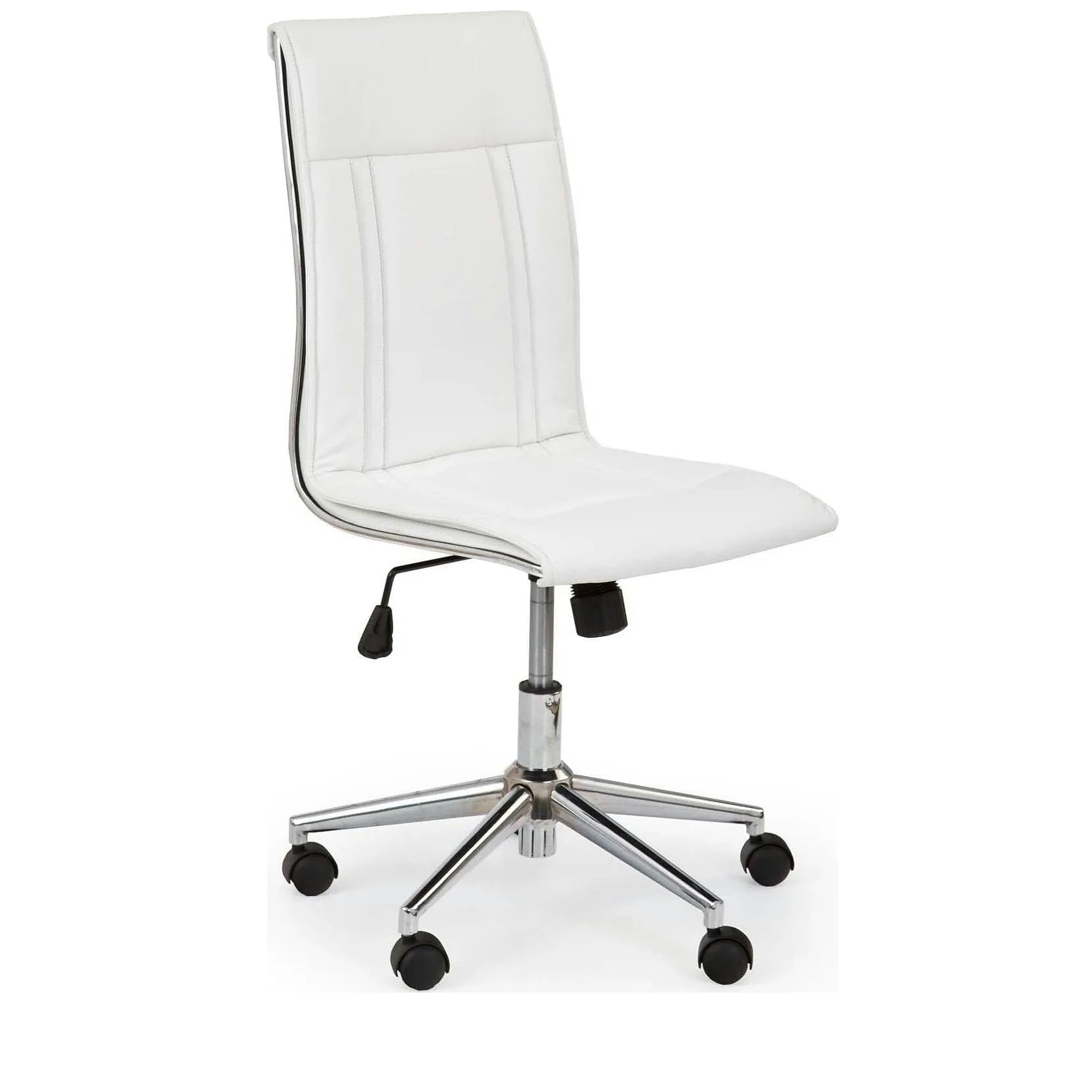 Scaun de birou PORTO, alb, piele ecologica, 44x57x97/107 cm