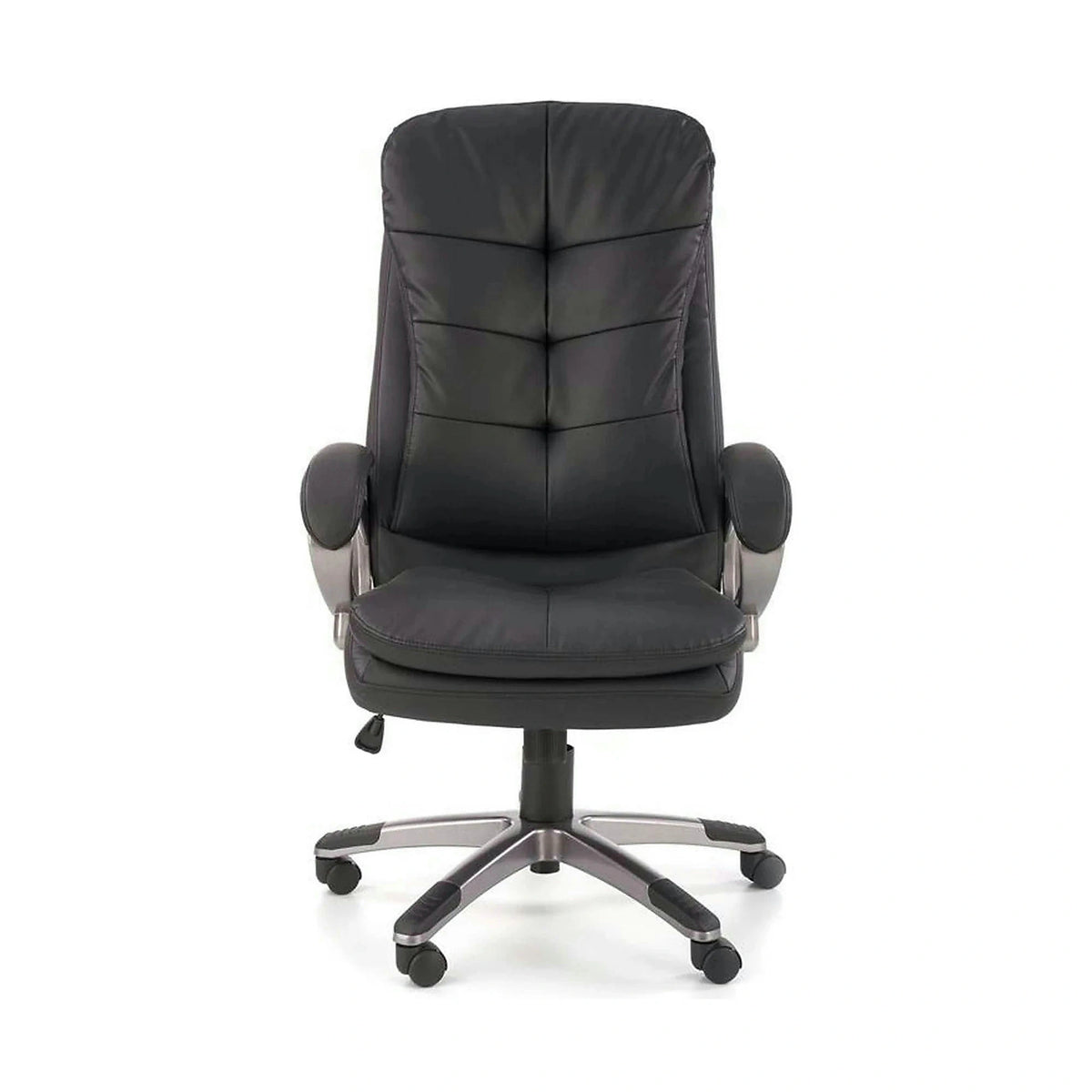 Scaun de birou PRESTON, negru/crom, piele ecologica/metal, 66x72x114/124 cm