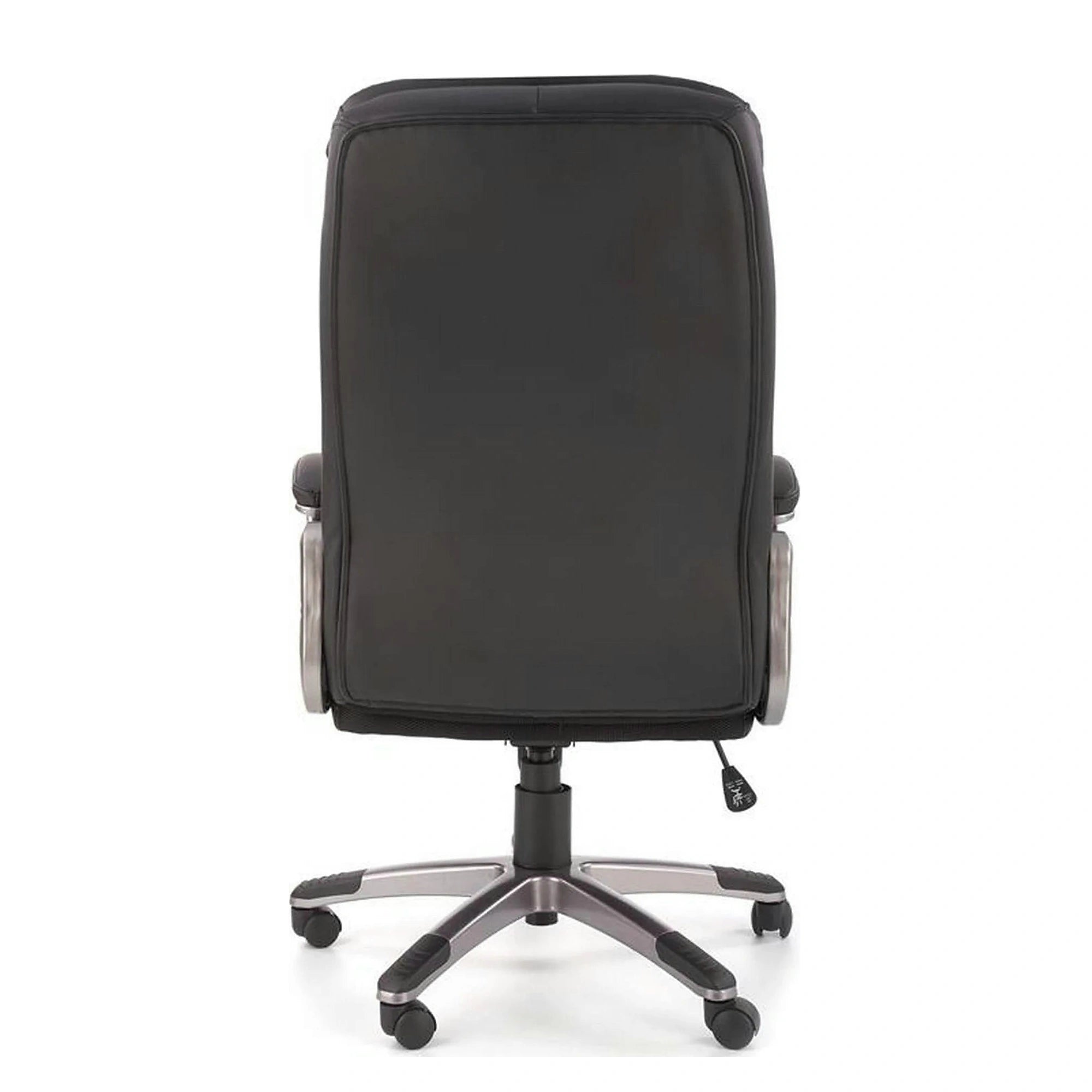 Scaun de birou PRESTON, negru/crom, piele ecologica/metal, 66x72x114/124 cm