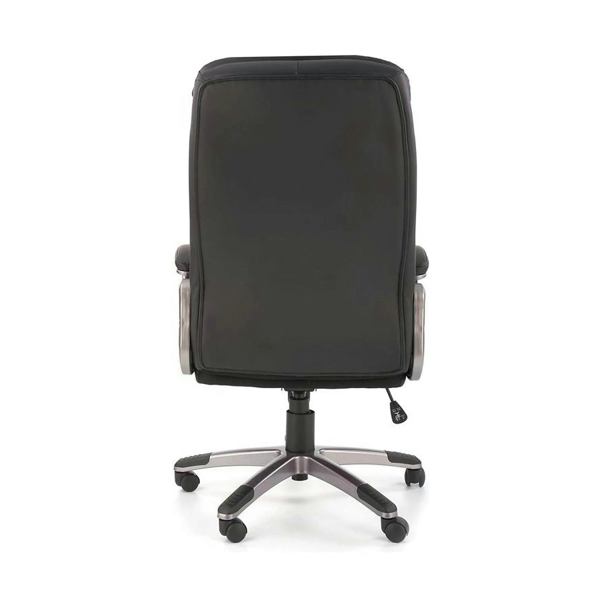 Scaun de birou PRESTON, negru/crom, piele ecologica/metal, 66x72x114/124 cm