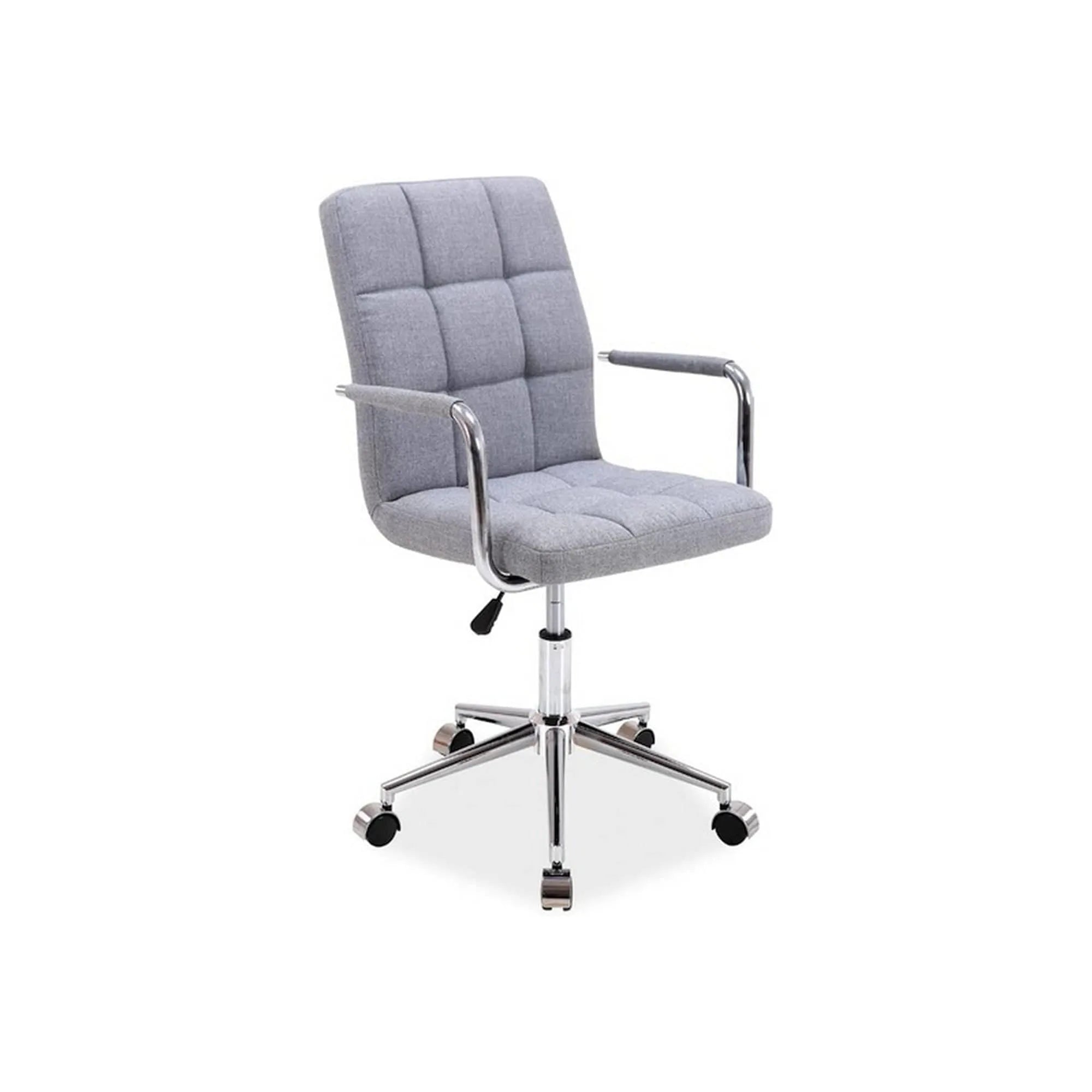 Scaun de birou Q-022, gri, stofa, 51x40x87/97 cm