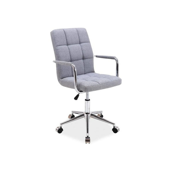 Scaun de birou Q-022, gri, stofa, 51x40x87/97 cm