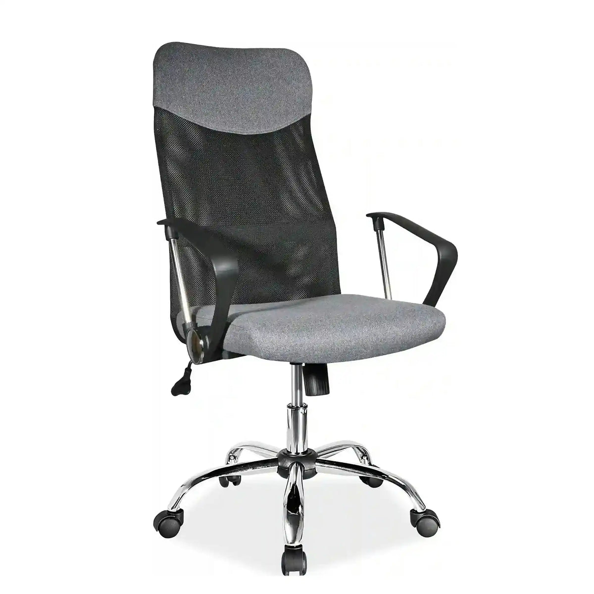 Scaun de birou Q-025, negru, stofa mesh, 62x50x107/116 cm