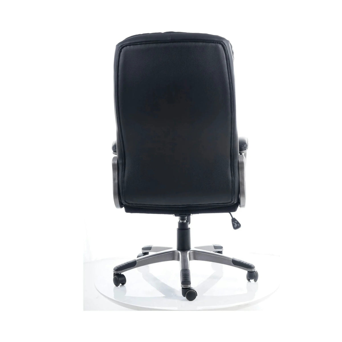 Scaun de birou Q-270, negru/crom, piele ecologica/metal, 66x50x114/124 cm