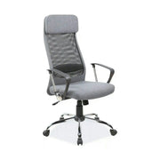 Scaun de birou Q-345, gri, stofa mesh/metal/plastic, 62x49x118/128 cm