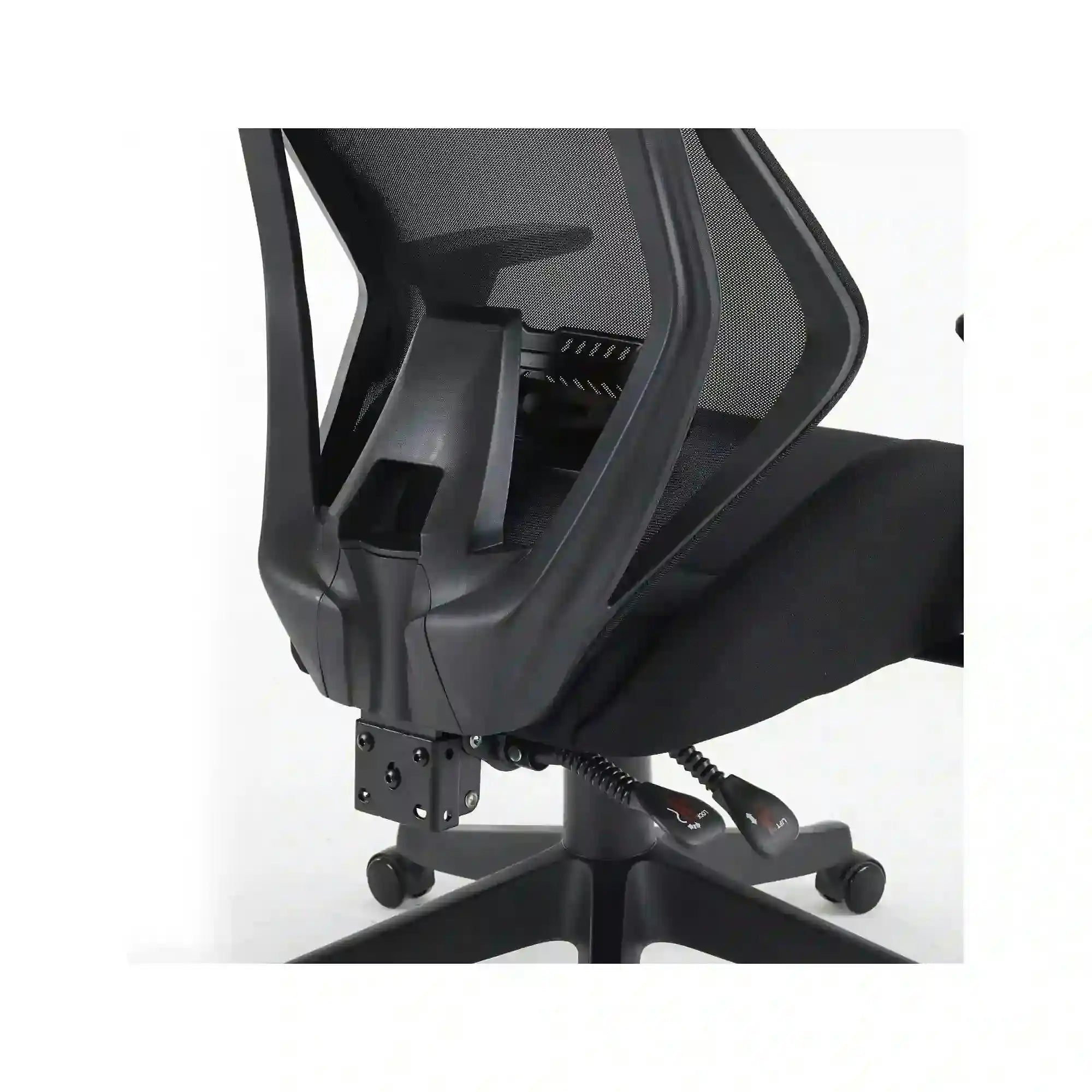 Scaun de birou Q-406 M, negru, stofa clasica/plasa, 67x52x102/110 cm
