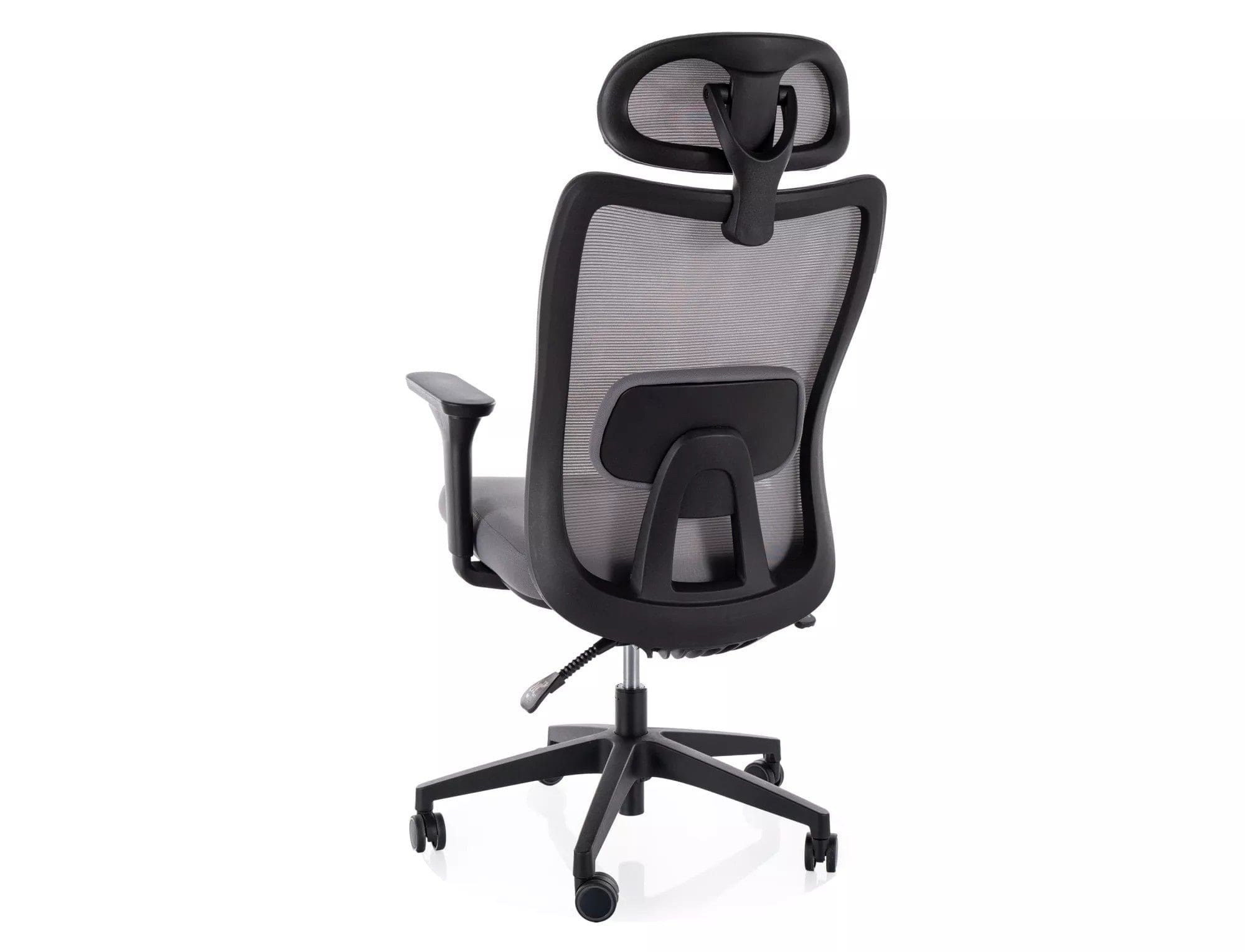 Scaun de birou Q-724 H, gri, stofa clasica/plasa, 62x49x112/122 cm