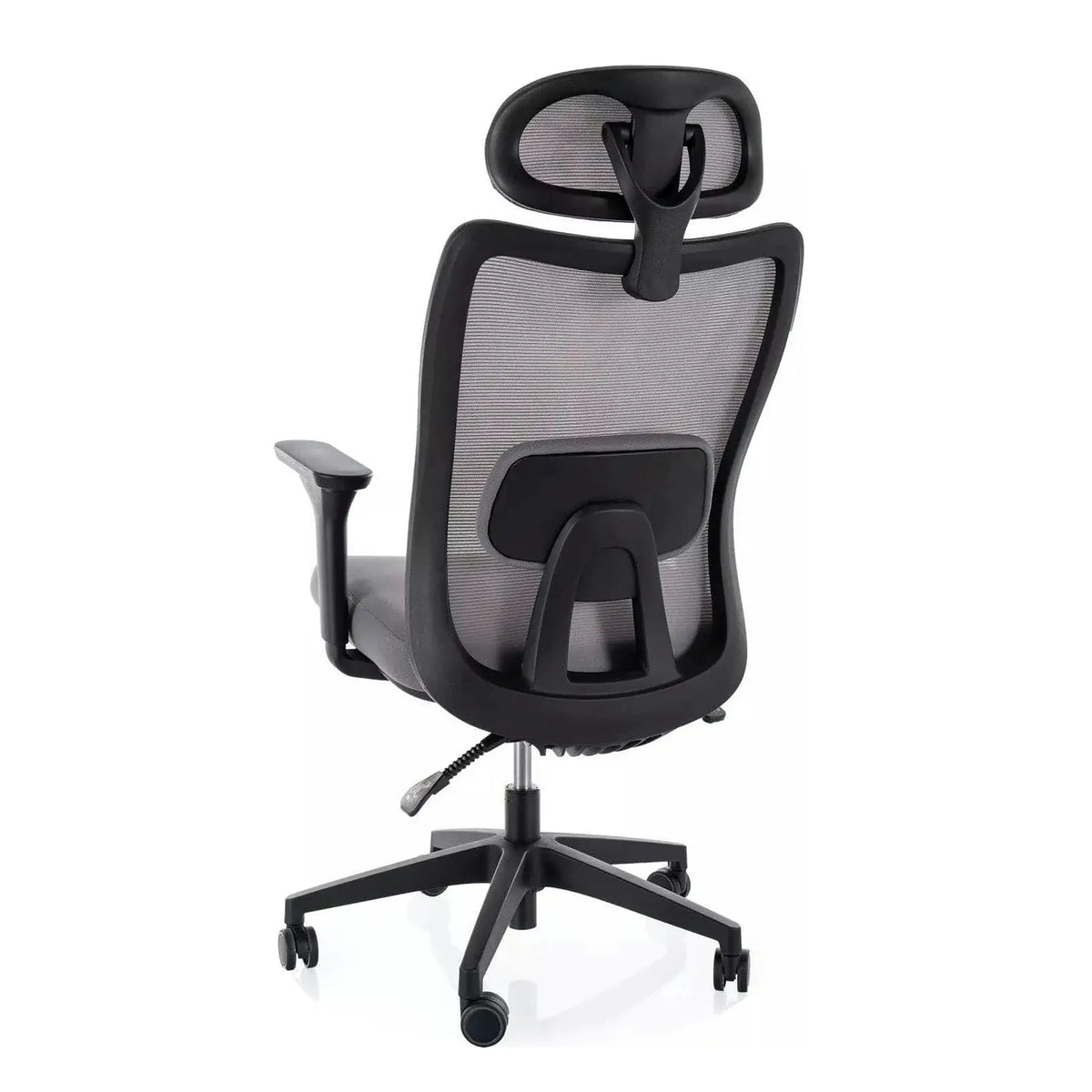 Scaun de birou Q-724 H, gri, stofa clasica/plasa, 62x49x112/122 cm