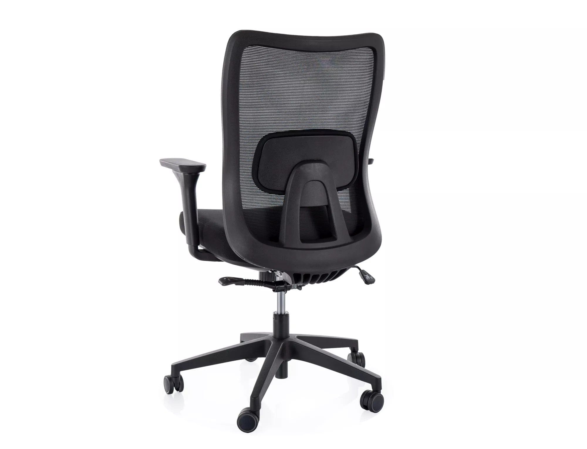 Scaun de birou Q-724, negru, stofa clasica/plasa, 62x49x95/105 cm
