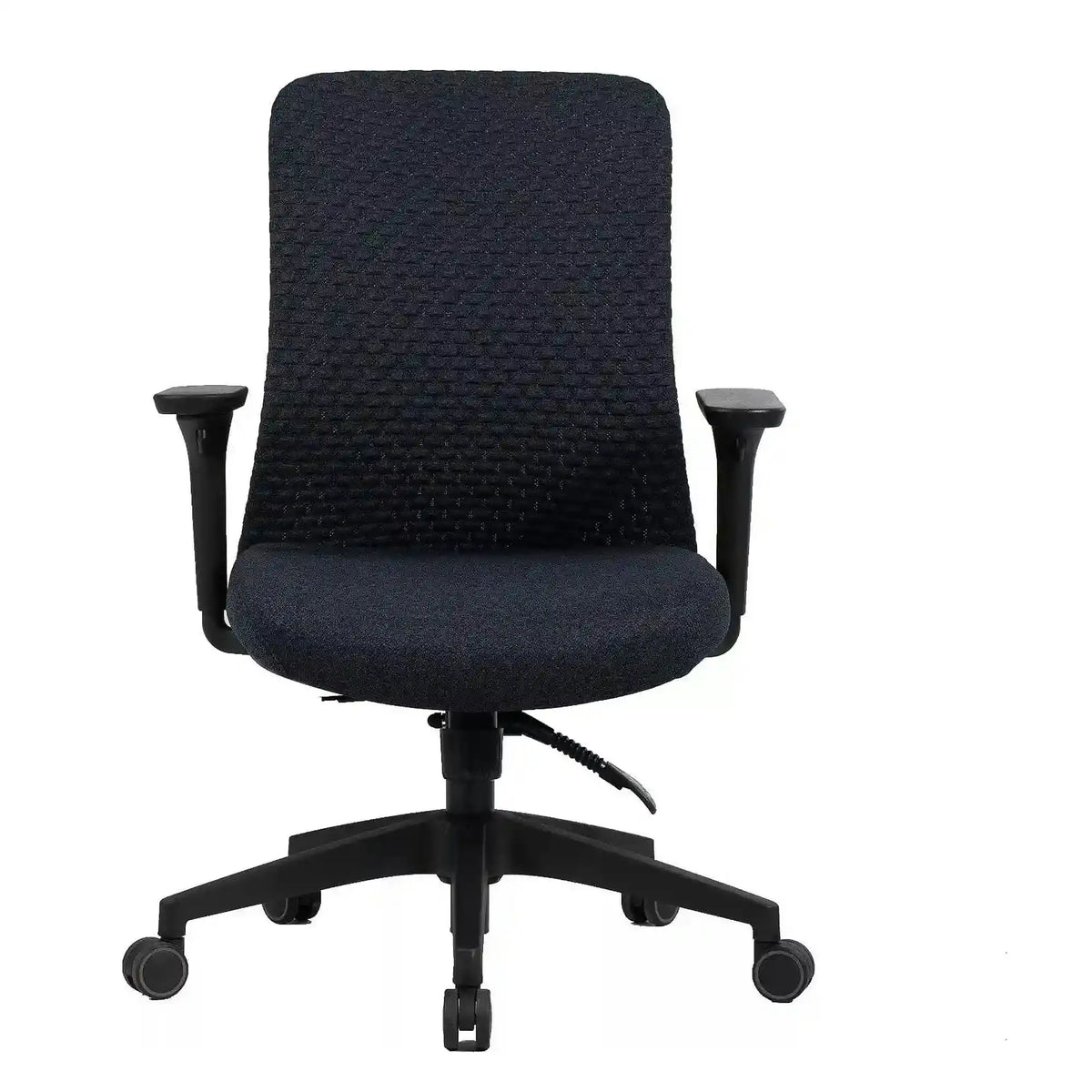 Scaun de birou Q-744, negru, stofa clasica/plasa, 62x50x91/101 cm