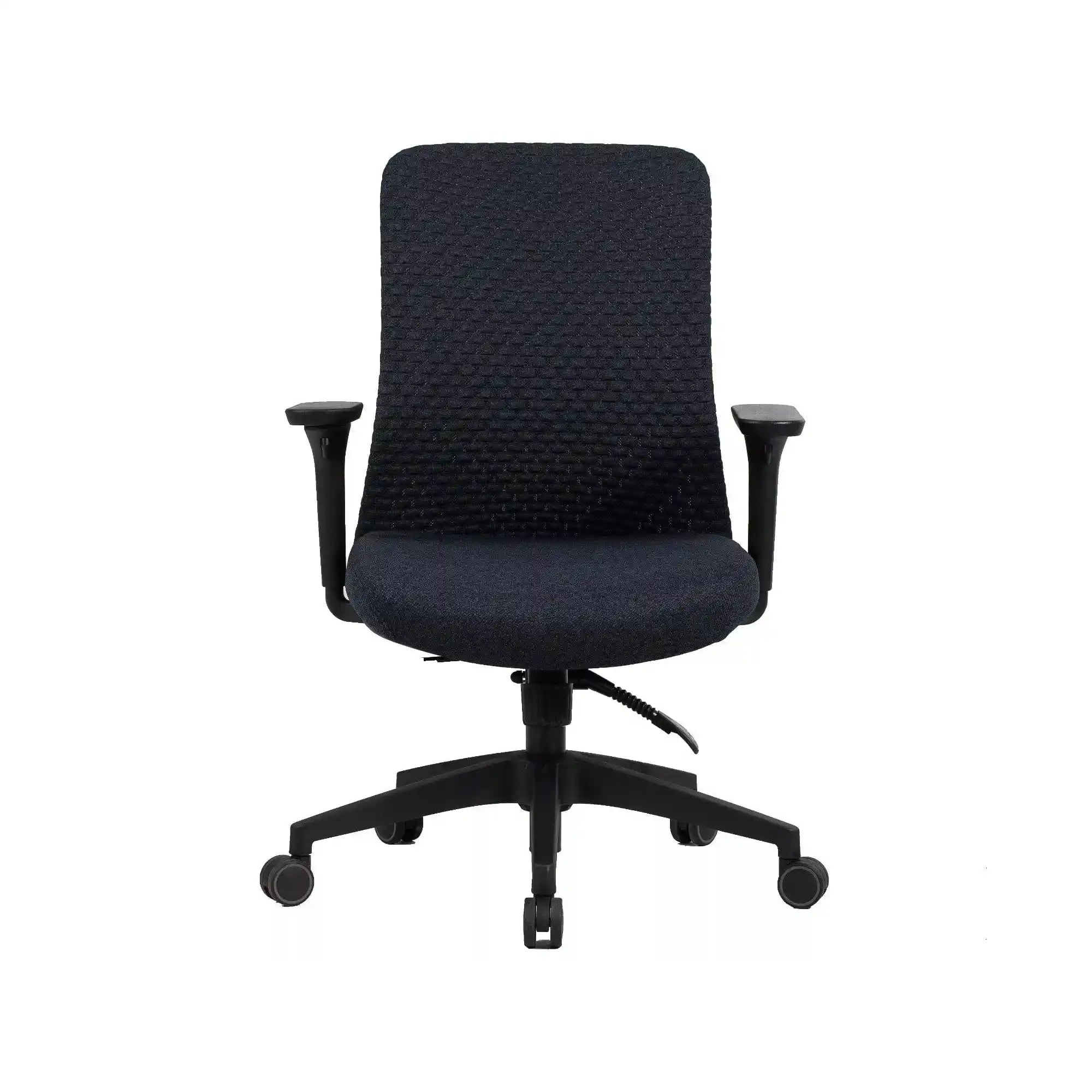 Scaun de birou Q-744, negru, stofa clasica/plasa, 62x50x91/101 cm